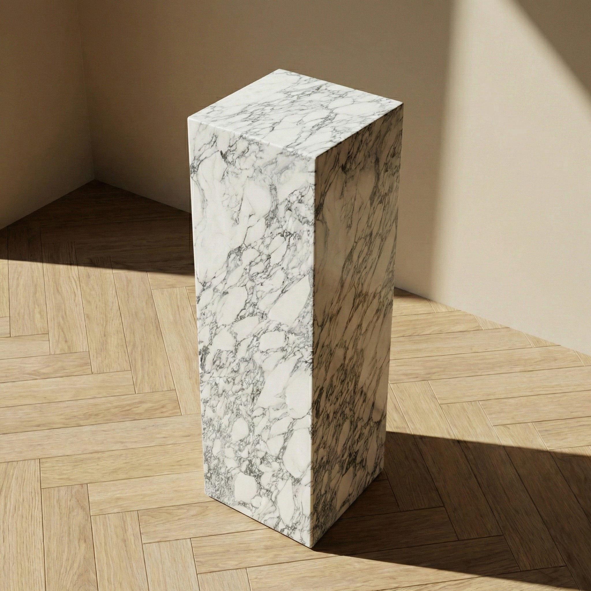 Arabescato Marble Pedestal Stand