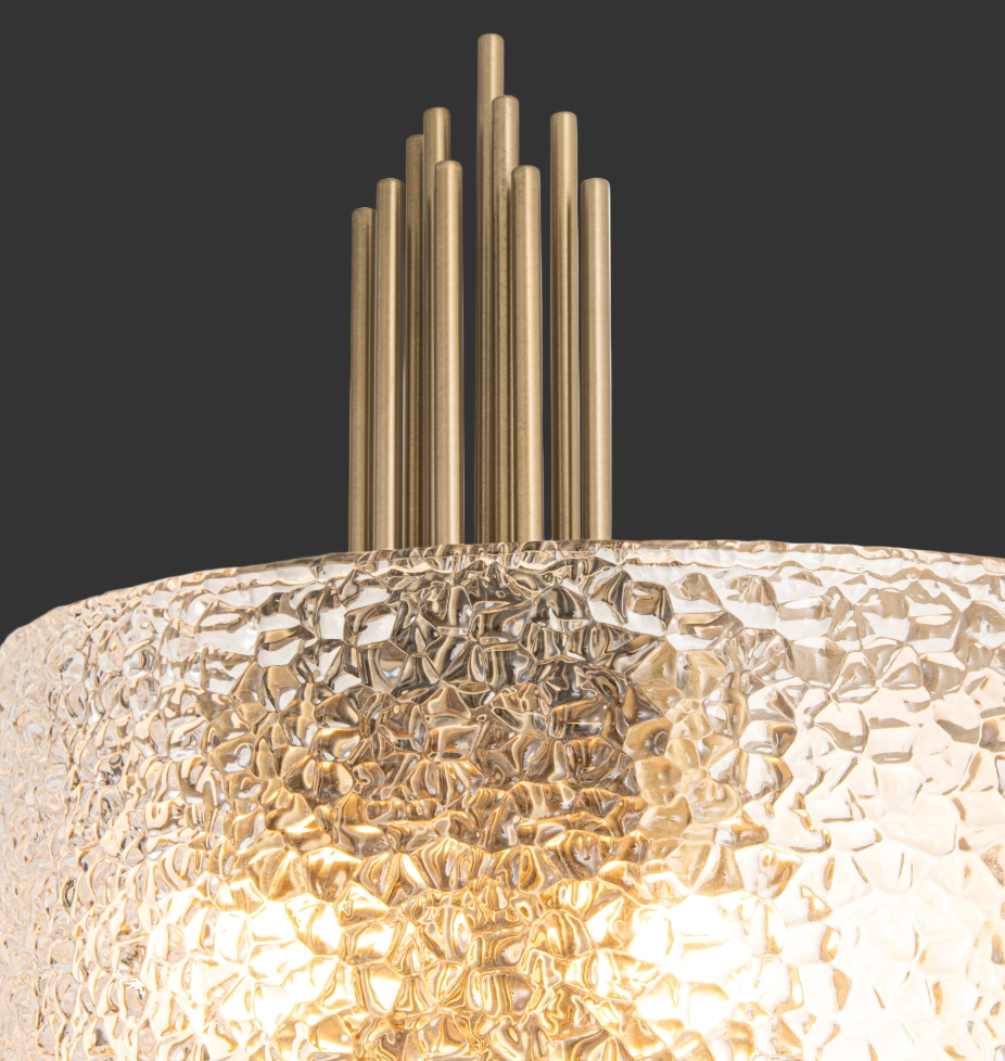 Atmospheric mood lighting from the VORELLI Ravello crystal sconce, designed to elevate upscale modern interiors and entranceways.