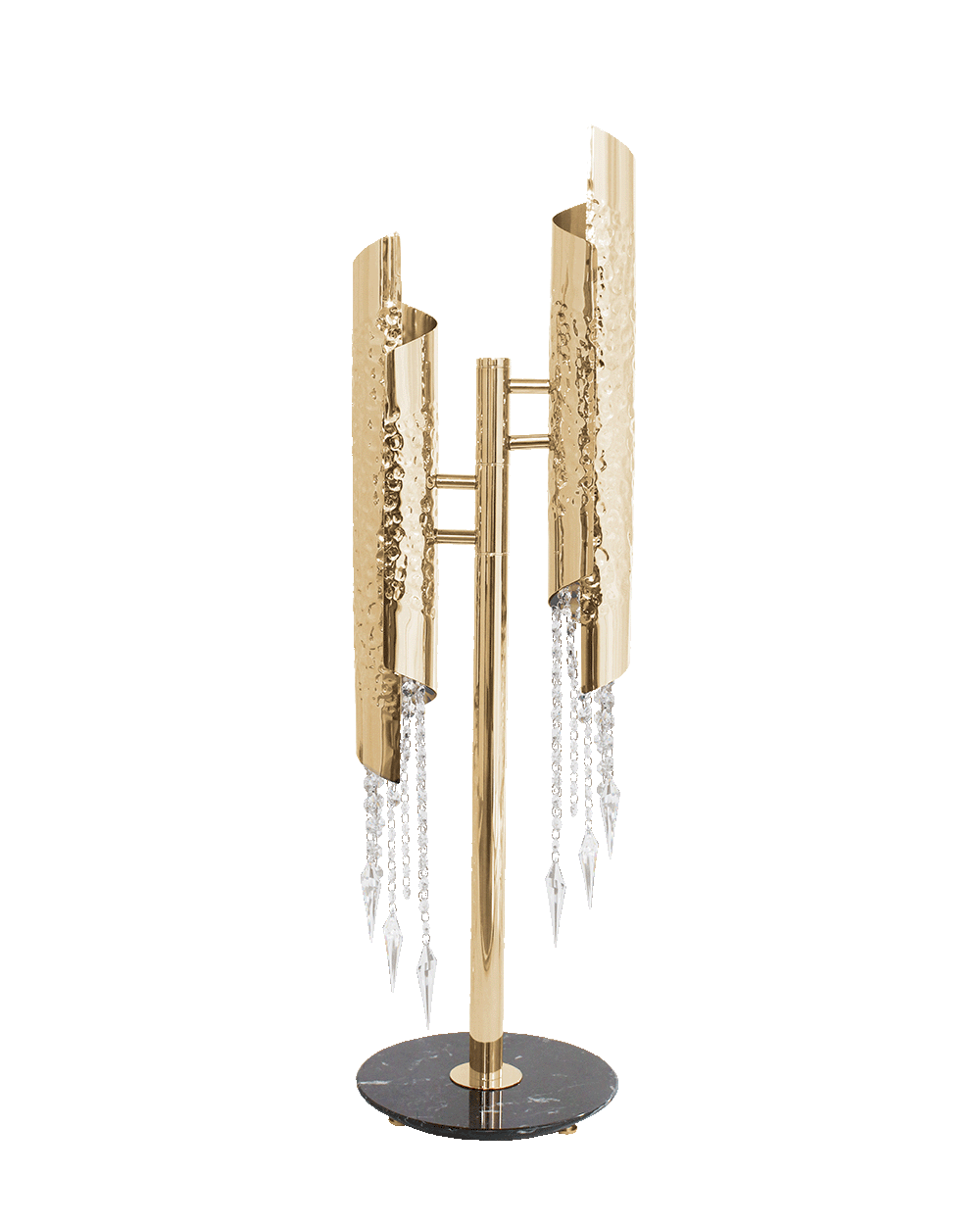 Close-up detail of VORELLI® Avolto Luxury Table Lamp showing luxury finish and craftsmanship