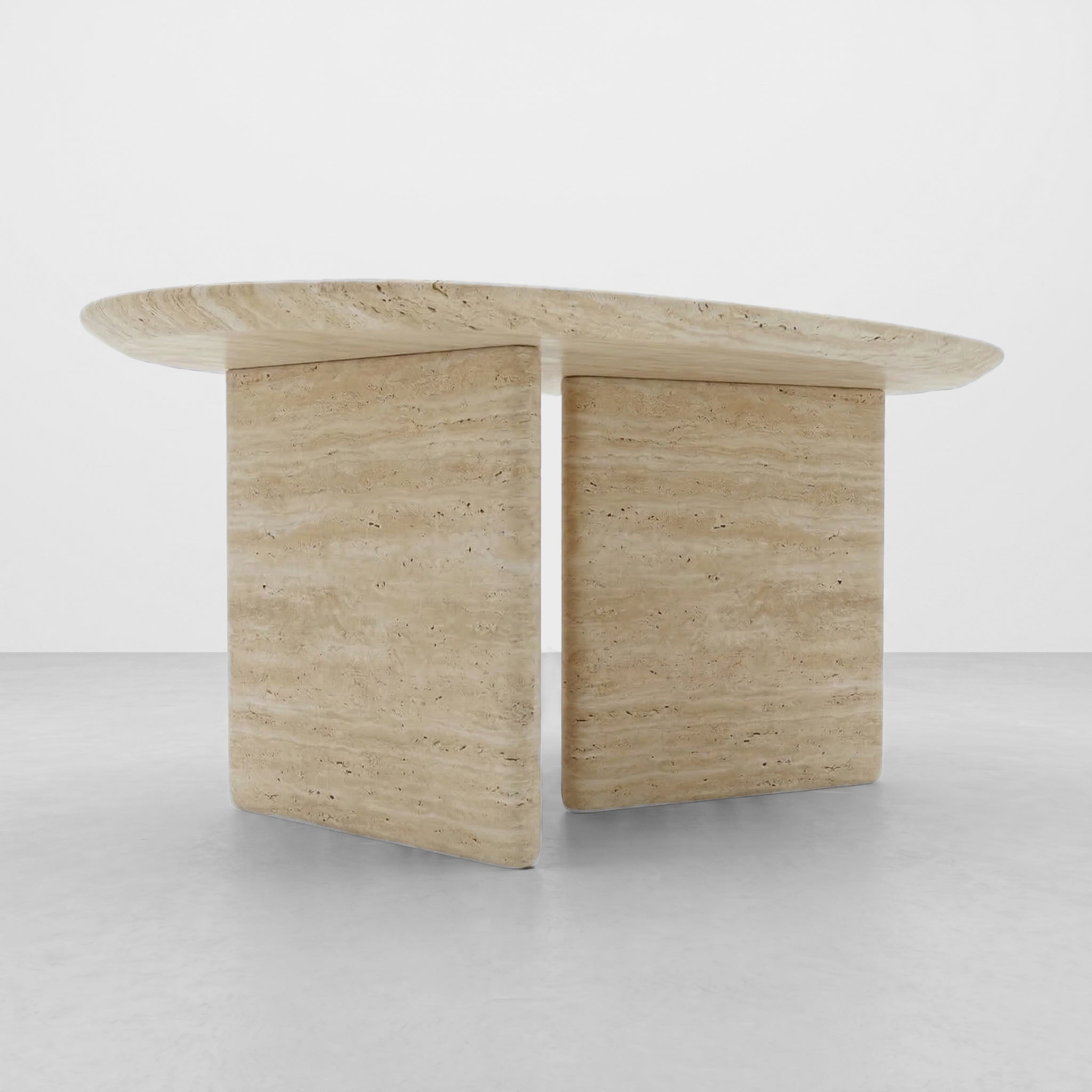 Beige Travertine Coffee Table - Pebble