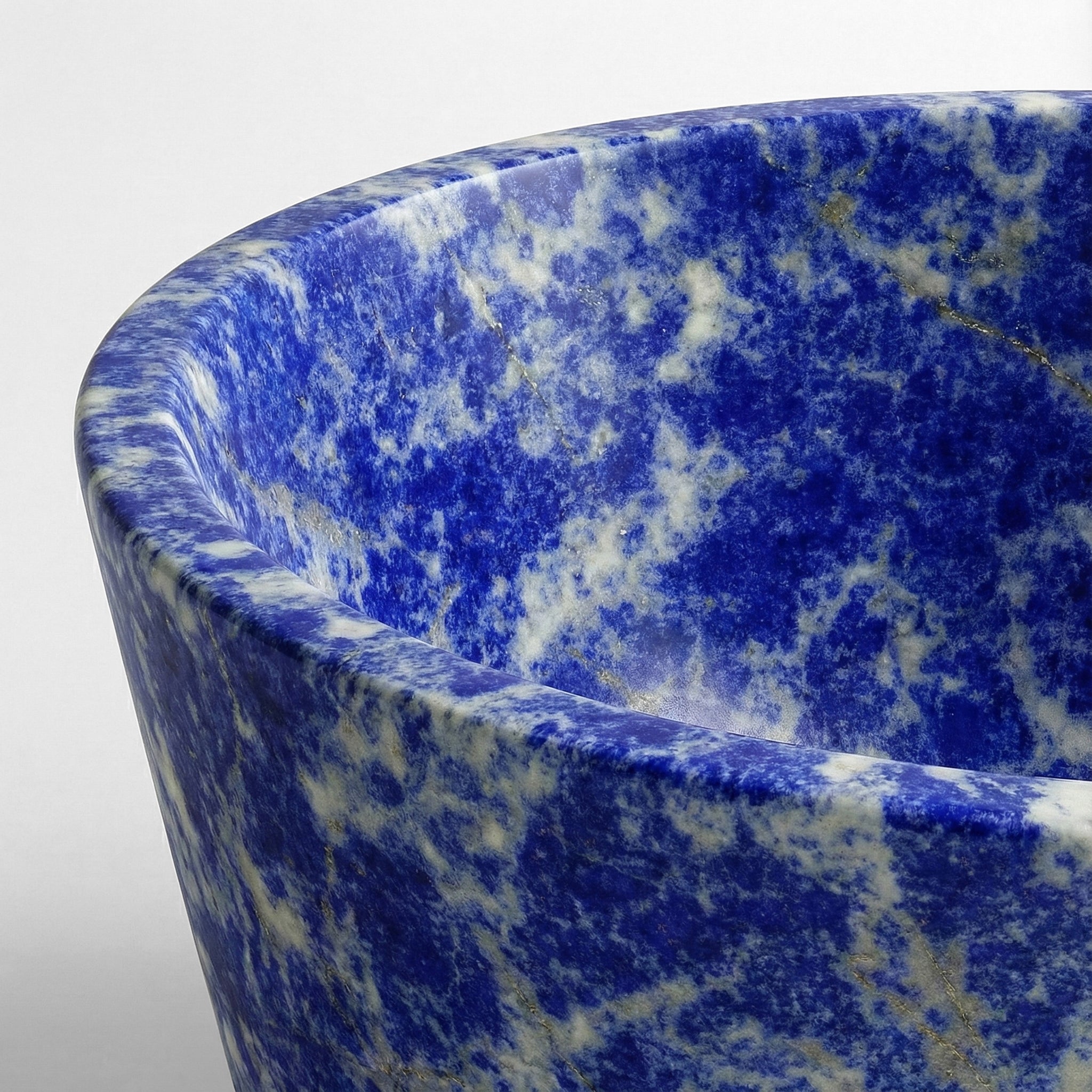 Blue Sodalite Marble Freestanding Bathtub - Tapered