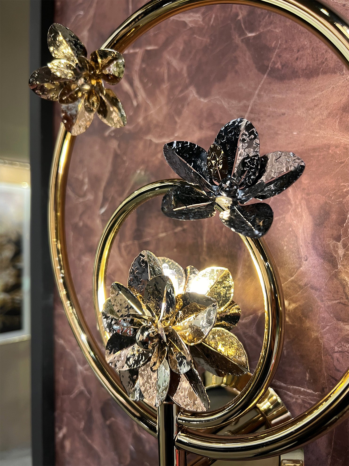Close-up detail of VORELLI® Botticelli Luxury Wall Light showing luxury finish and craftsmanship