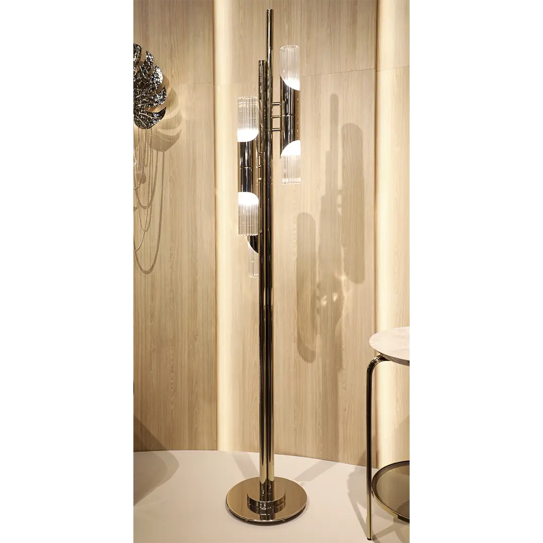 Close-up detail of VORELLI® Byron Luxury Floor Lamp showing luxury finish and craftsmanship