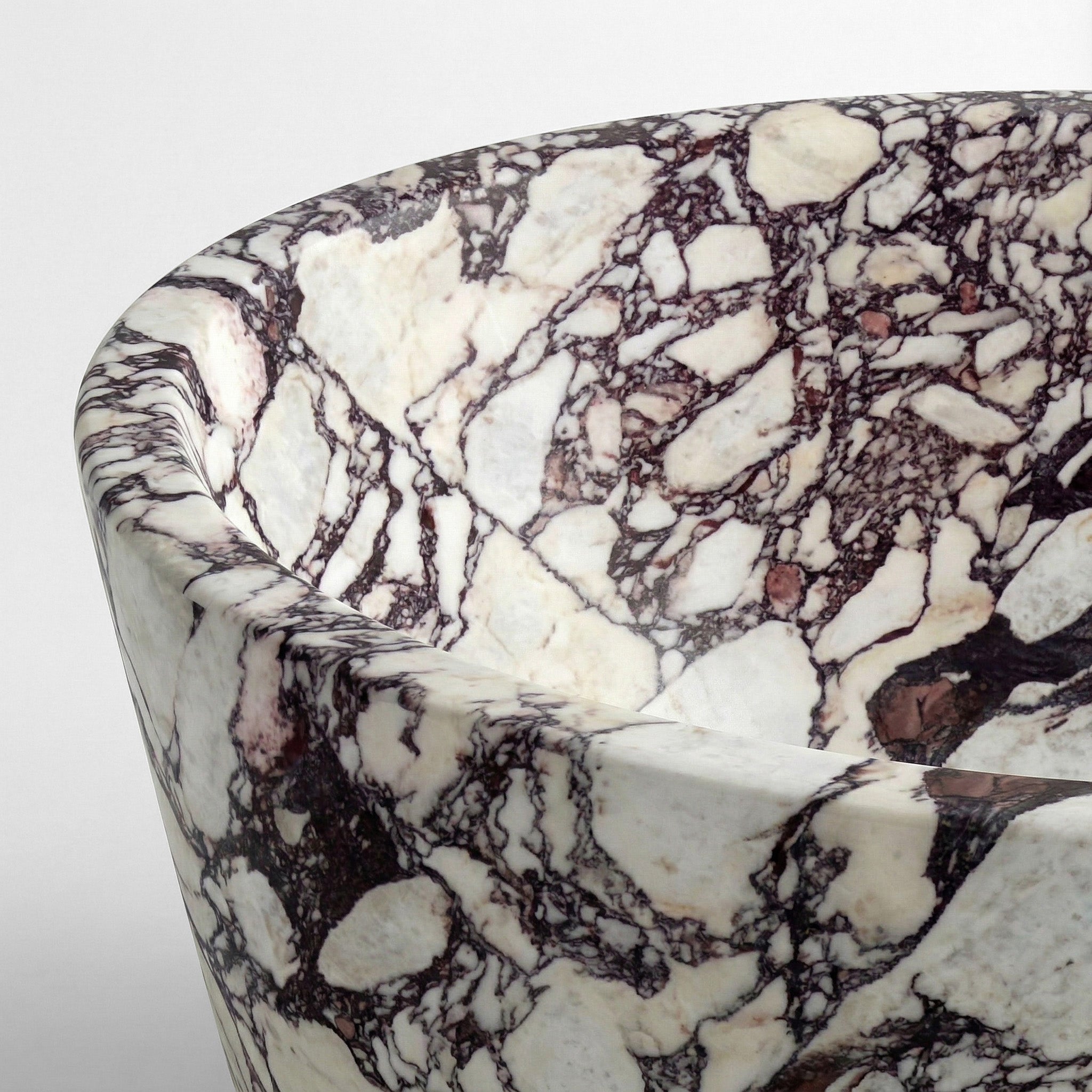 Calacatta Viola Marble Freestanding Bathtub - Tapered