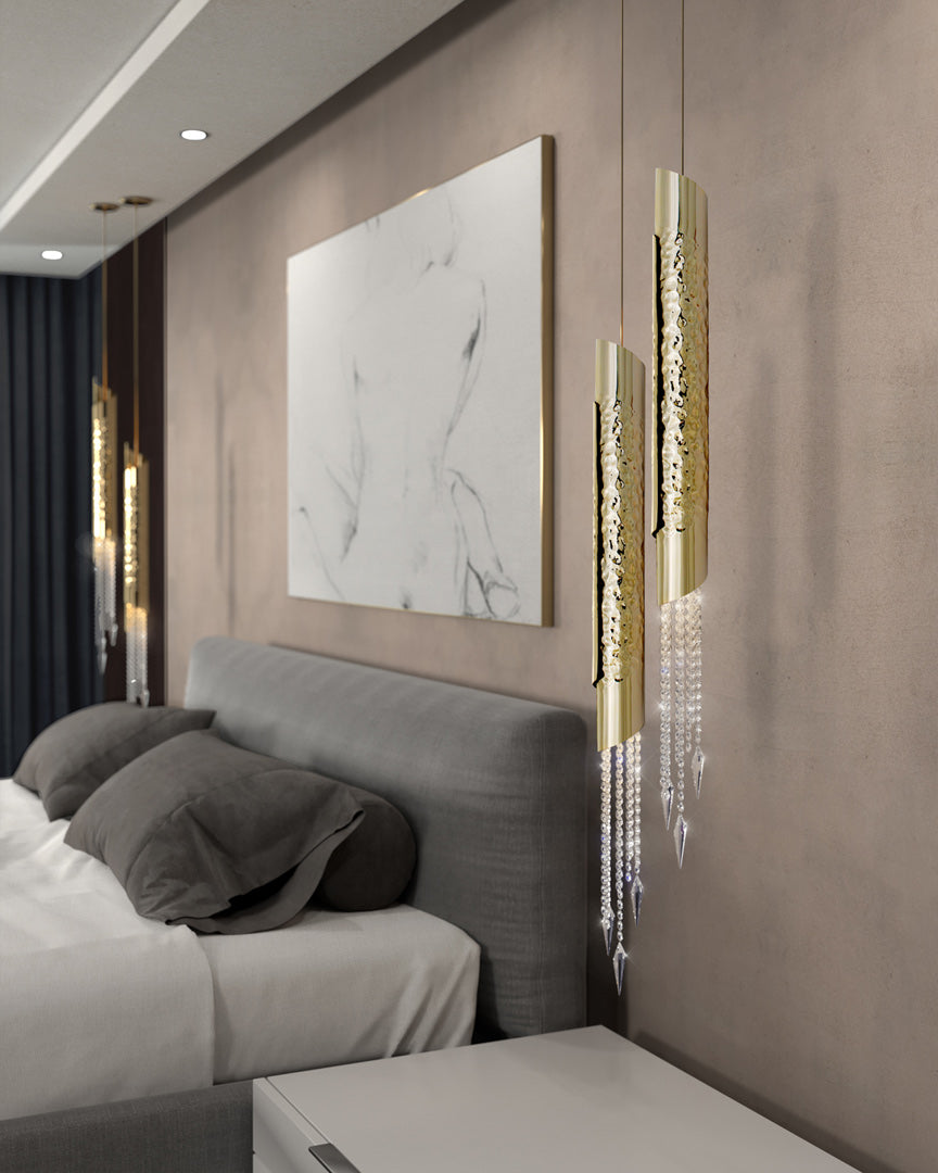 VORELLI® Avolto Luxury Pendant Light styled within a refined luxury interior