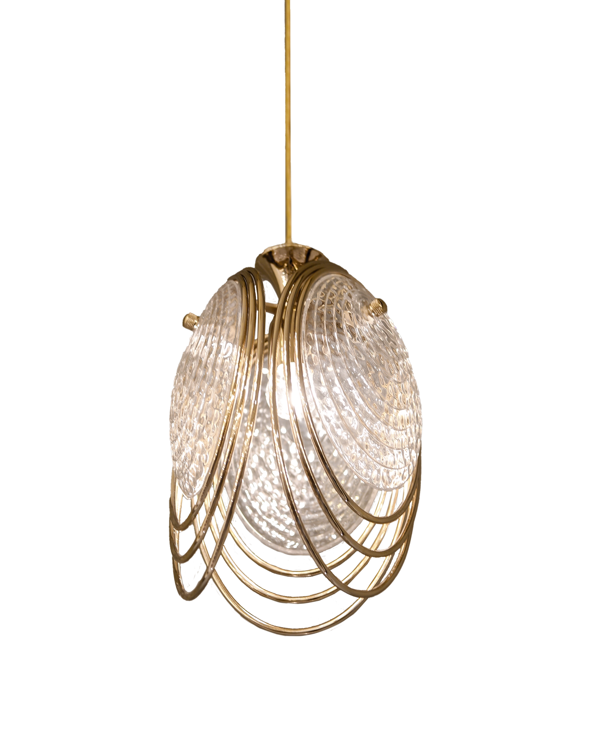 Close-up detail of VORELLI® Coral Luxury Pendant Light showing luxury finish and craftsmanship