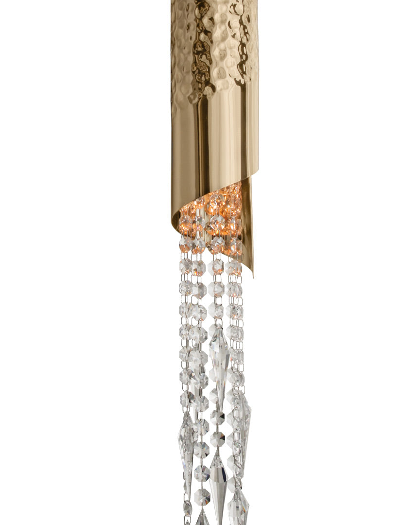VORELLI® Avolto Luxury Pendant Staircase Chandelier styled within a refined luxury interior