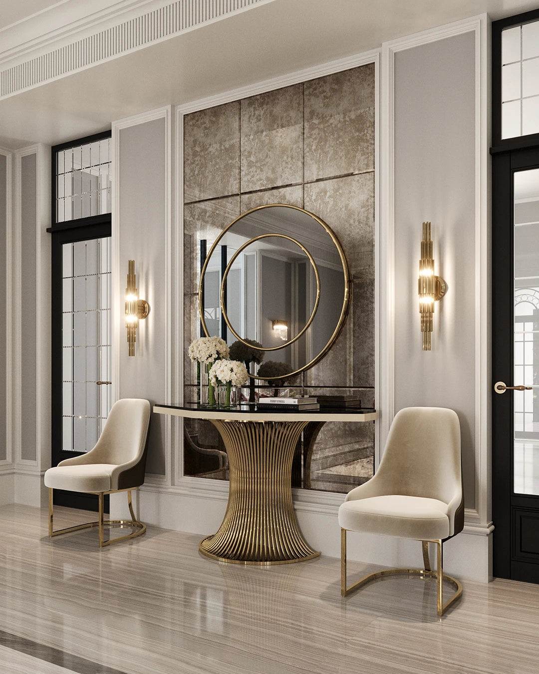 VORELLI® Roma Luxury Mirror styled within a refined luxury interior