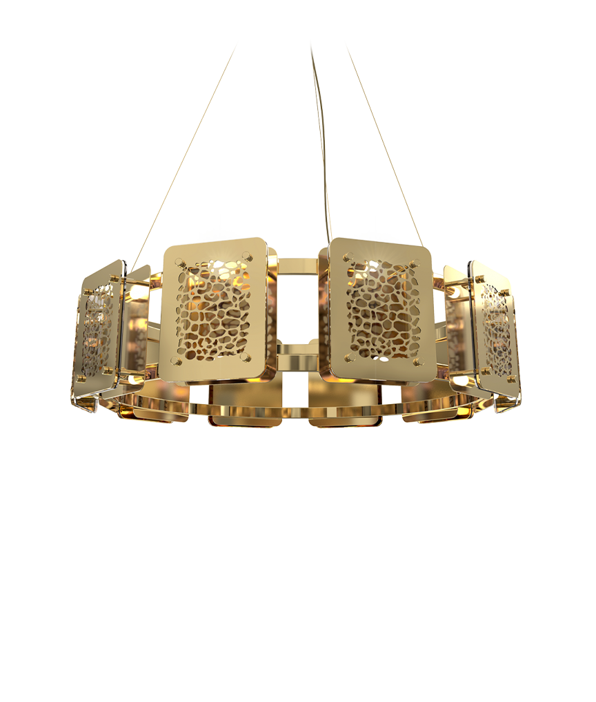 VORELLI® Safari Round Luxury Chandelier styled within a refined luxury interior