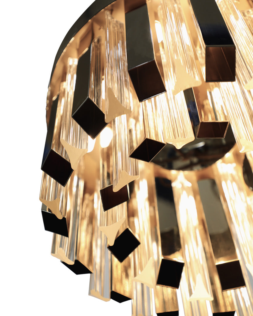 VORELLI® Skylar Luxury Circular Chandelier styled within a refined luxury interior