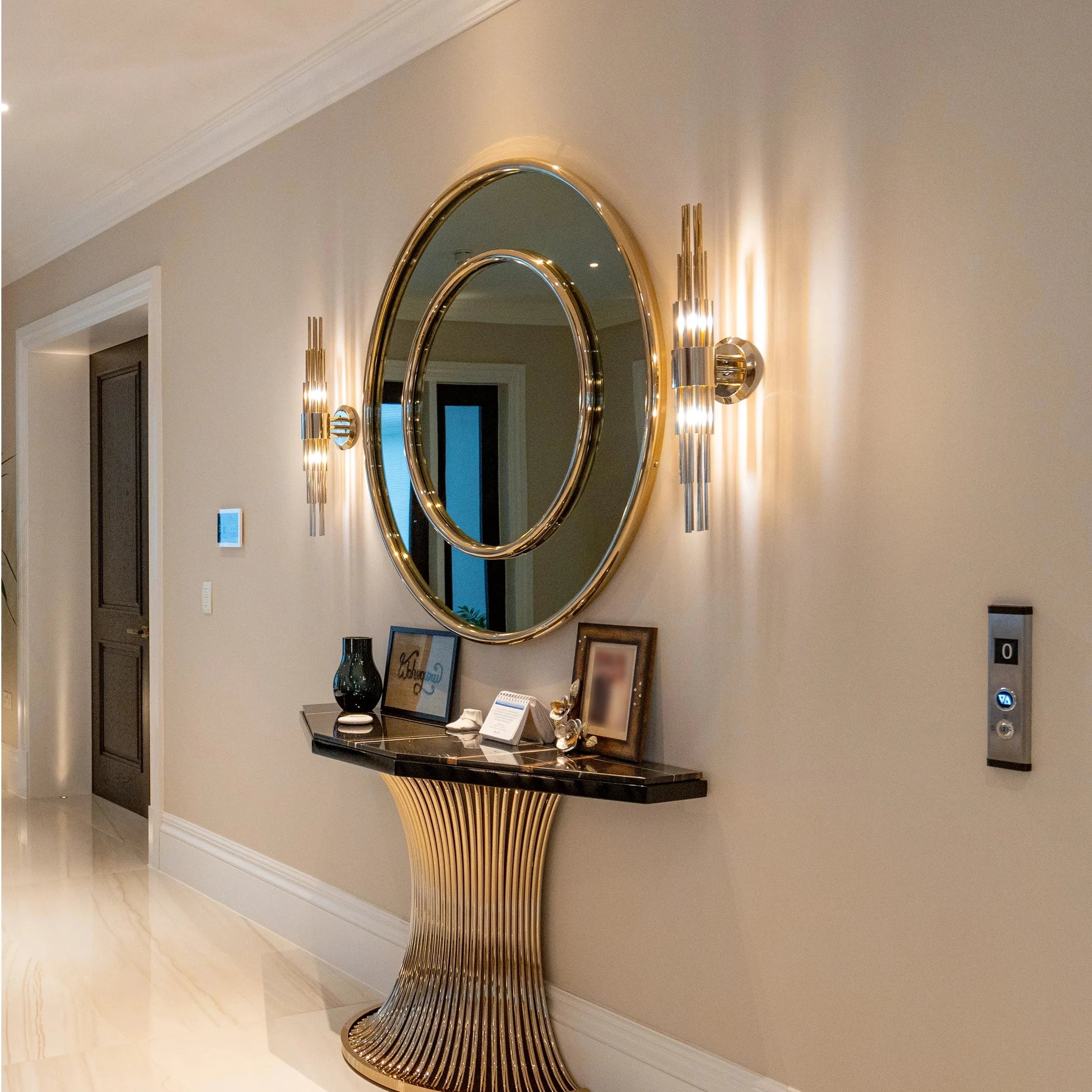 VORELLI® Streamline Luxury Wall Light styled within a refined luxury interior