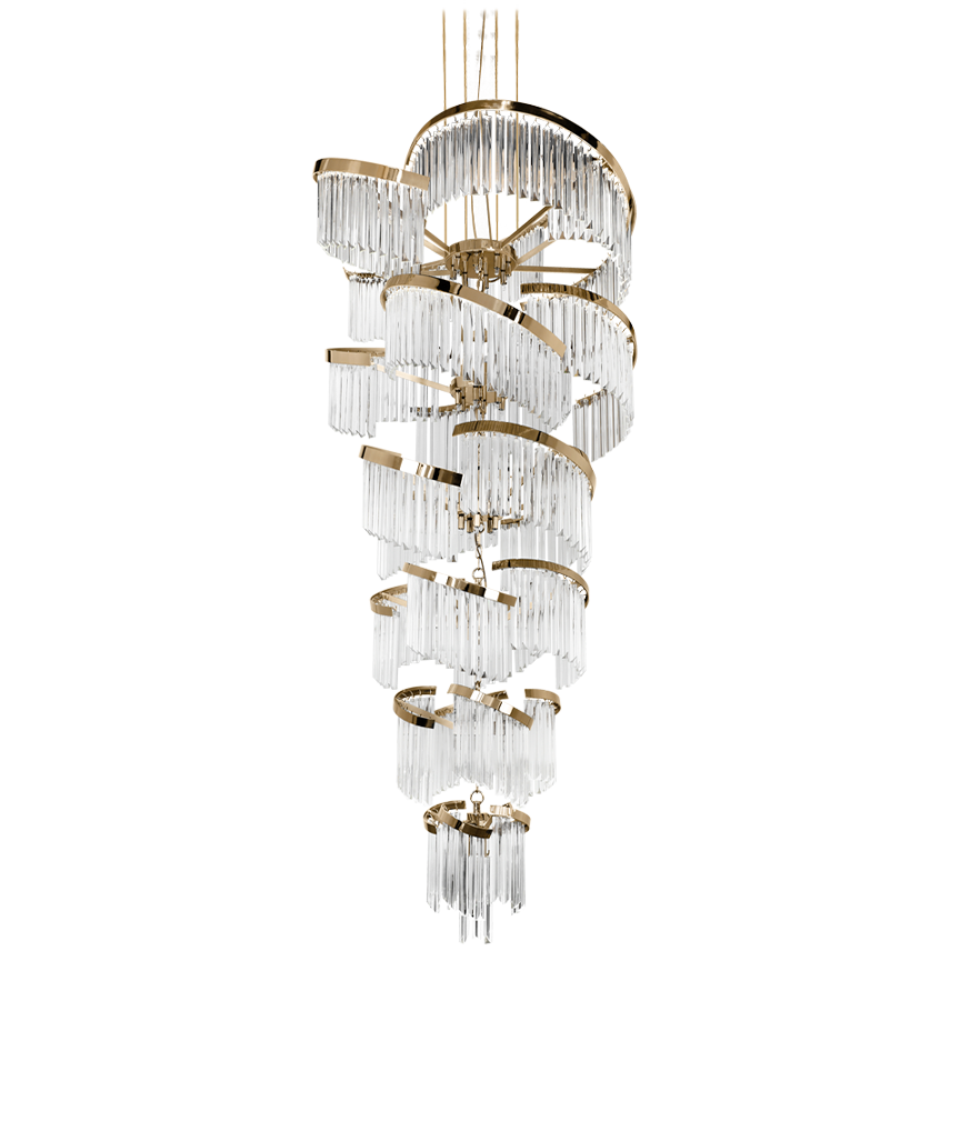 Twist Staircase Chandelier staircase chandelier in a refined interior 7