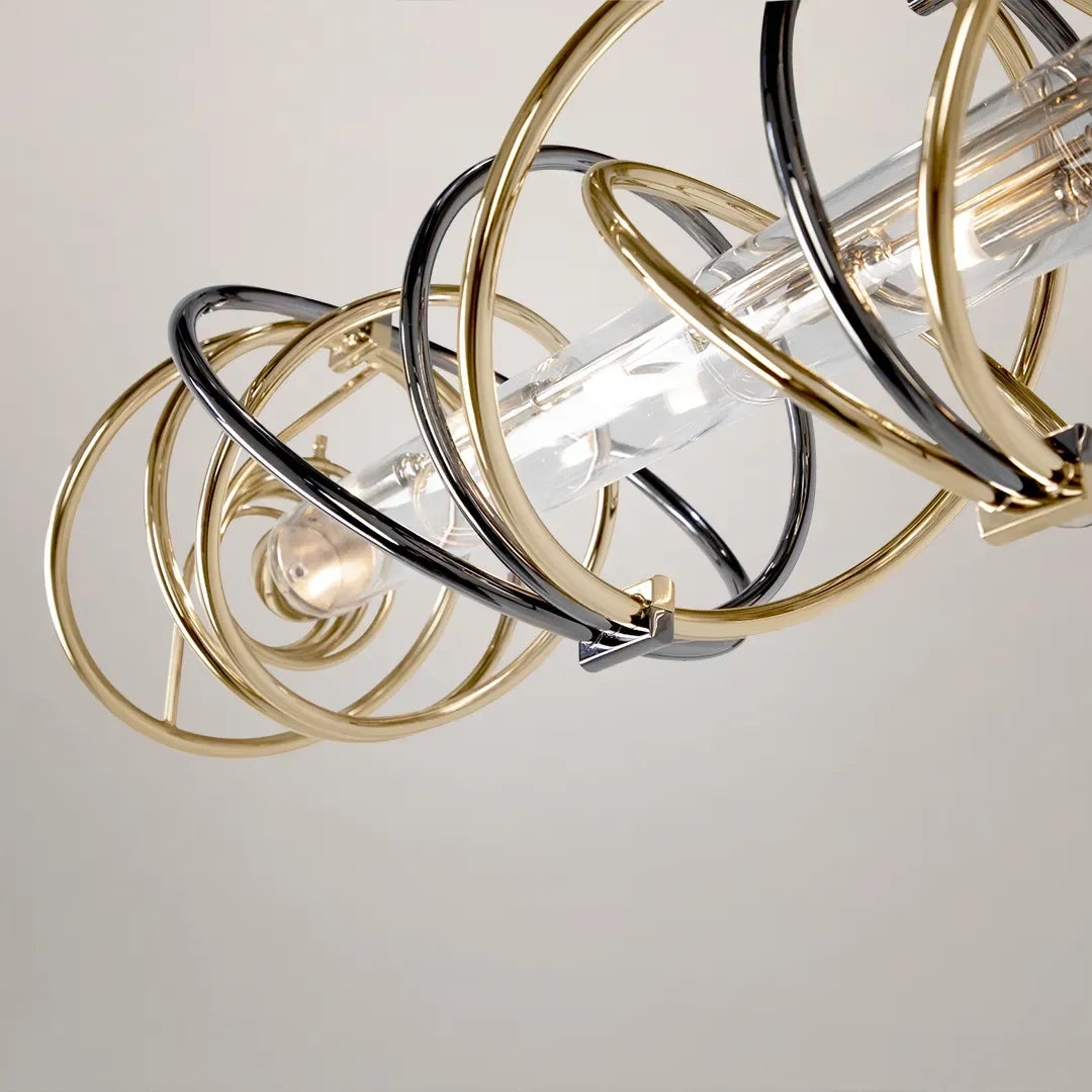 VORELLI® Galaxy Luxury Rectangular Chandelier styled within a refined luxury interior
