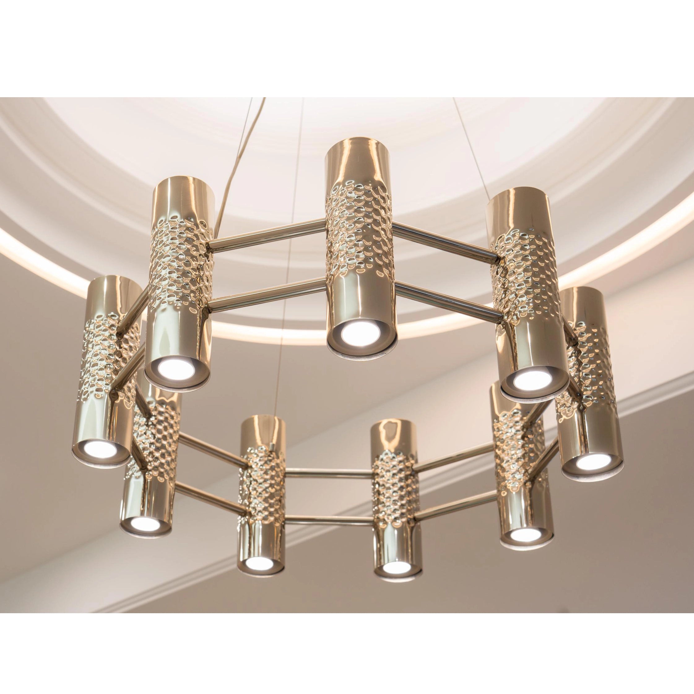 VORELLI® Madison Luxury Circular Chandelier styled within a refined luxury interior