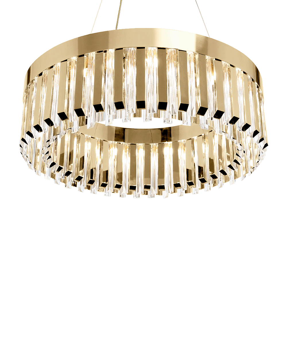 Close-up detail of VORELLI® Skylar Luxury Circular Chandelier showing luxury finish and craftsmanship