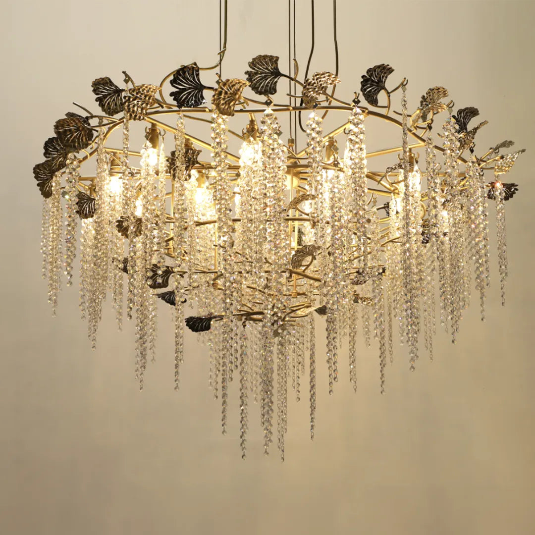 Close-up detail of VORELLI® Tuscania Luxury Chandelier showing luxury finish and craftsmanship
