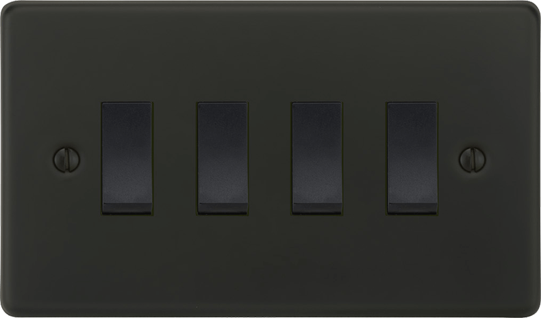 Close up of the Victorian rocker switch faceplate featuring subtle heritage-inspired engraved detailing.