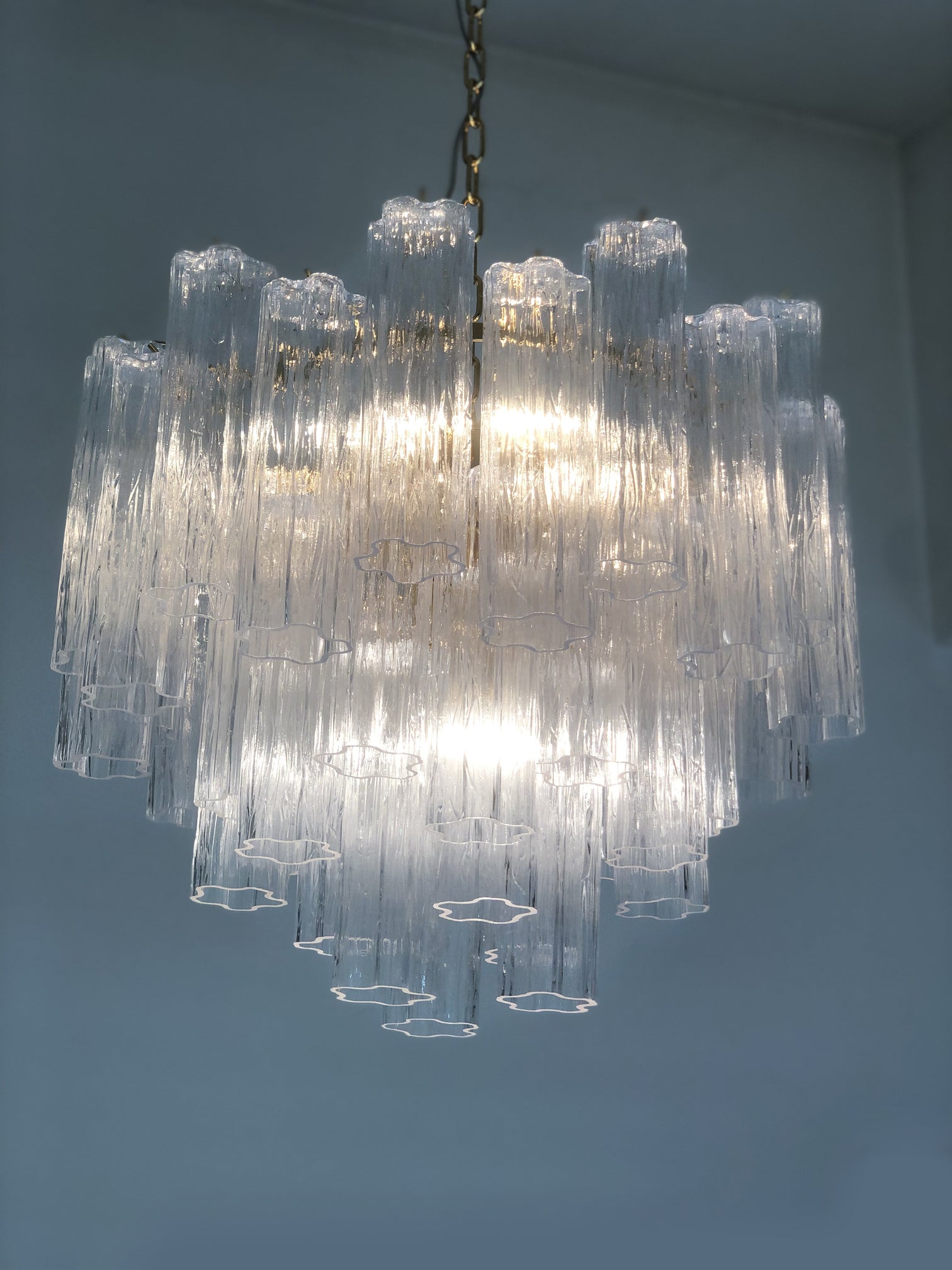 VORELLI Letizia Tronchi Murano Glass Circular Chandelier - Tronchi Murano Glass image 6