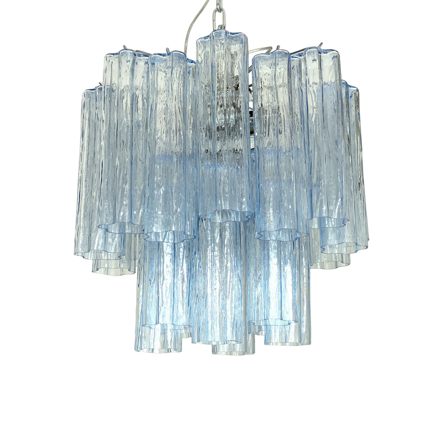 VORELLI Rosalia Tronchi Murano Glass Circular Chandelier - Tronchi Murano Glass image 2