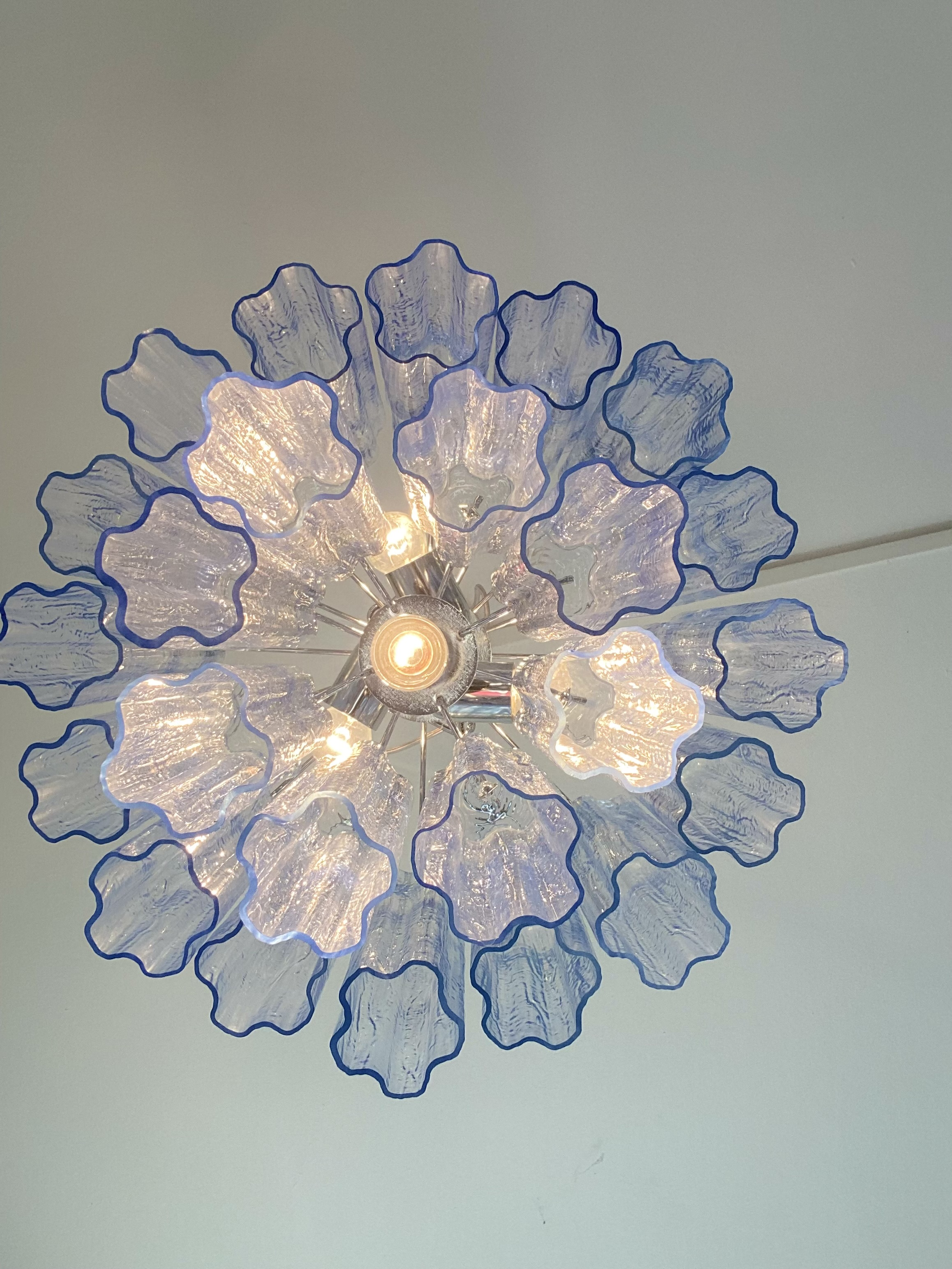 VORELLI Rosalia Tronchi Murano Glass Circular Chandelier - Tronchi Murano Glass image 8