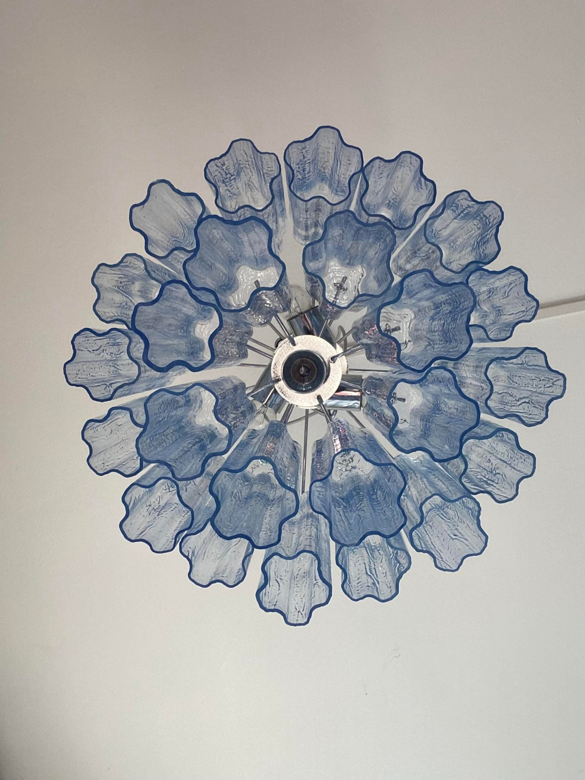 VORELLI Rosalia Tronchi Murano Glass Circular Chandelier - Tronchi Murano Glass image 4