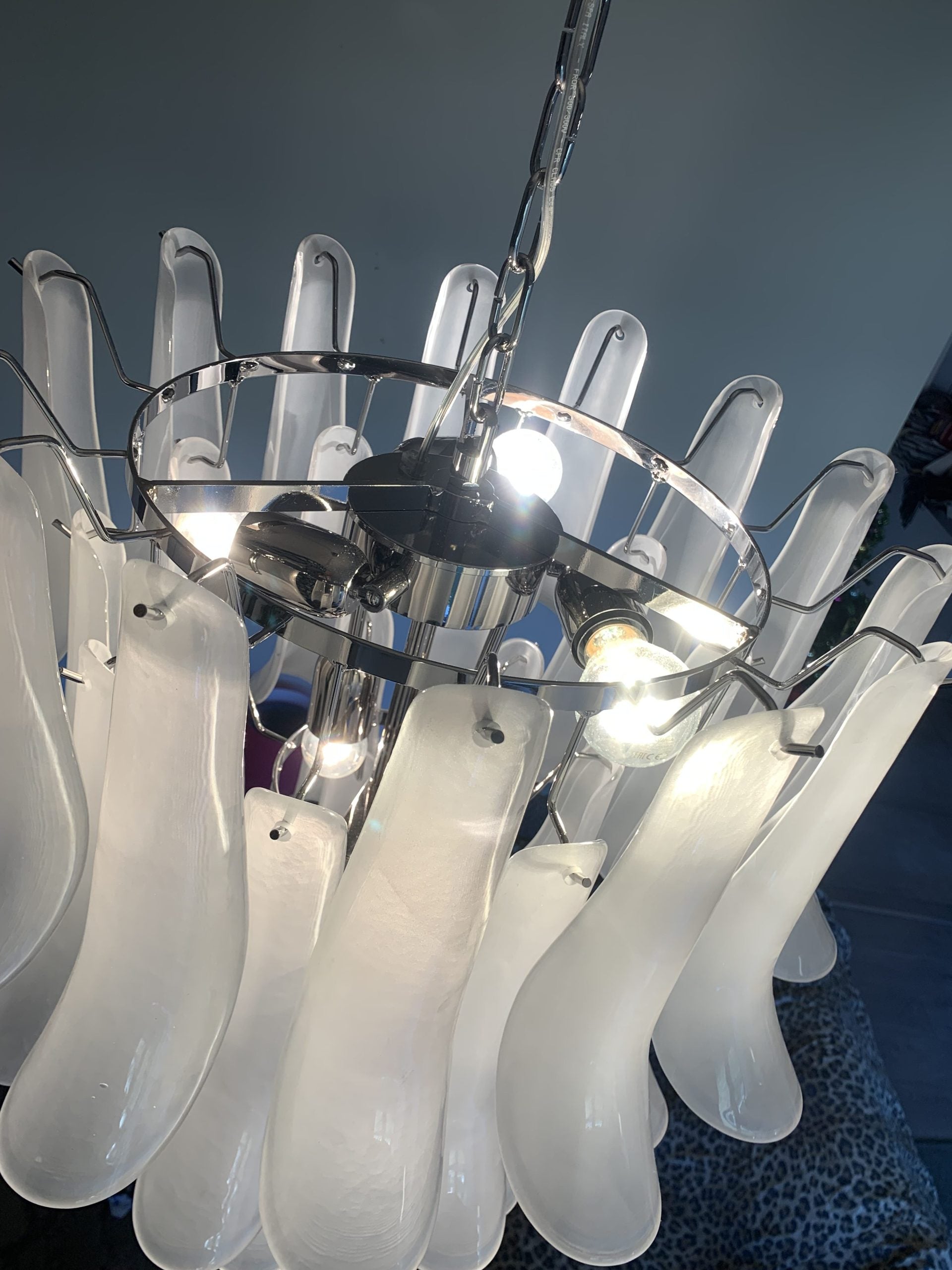 VORELLI Cortona Selle Murano Glass Circular Chandelier - Selle Murano Glass image 3