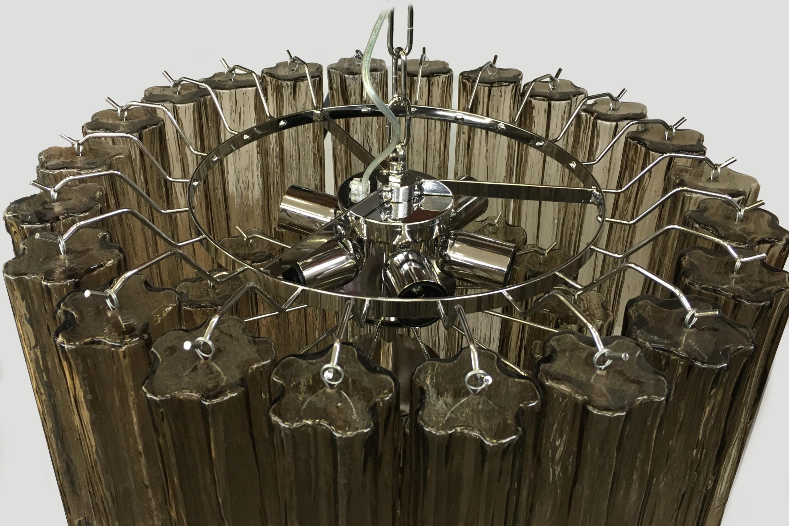 VORELLI Mirabella Tronchi Murano Glass Circular Chandelier - Tronchi Murano Glass image 3