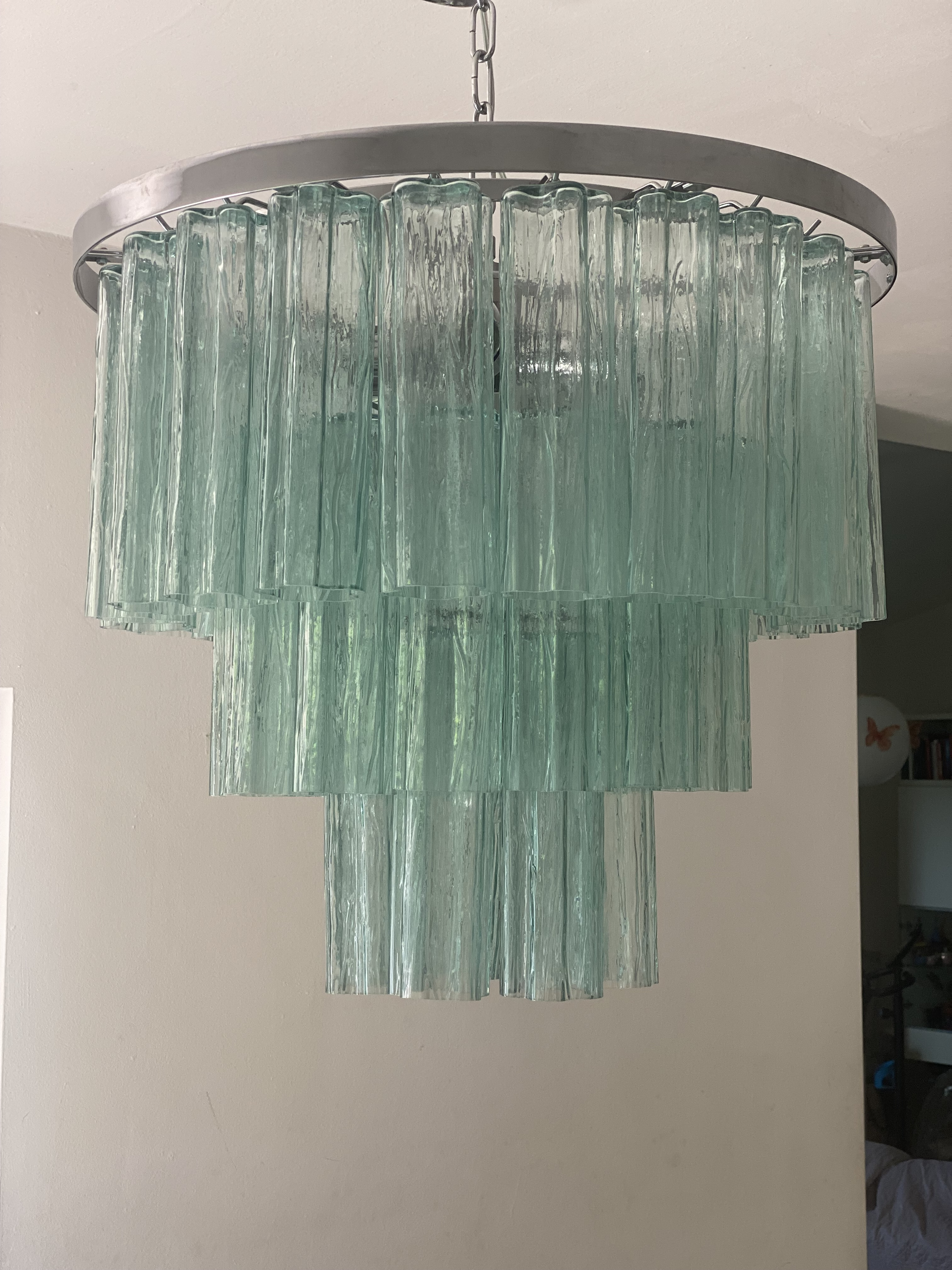 VORELLI Marina Tronchi Murano Glass Circular Chandelier - Tronchi Murano Glass image 3