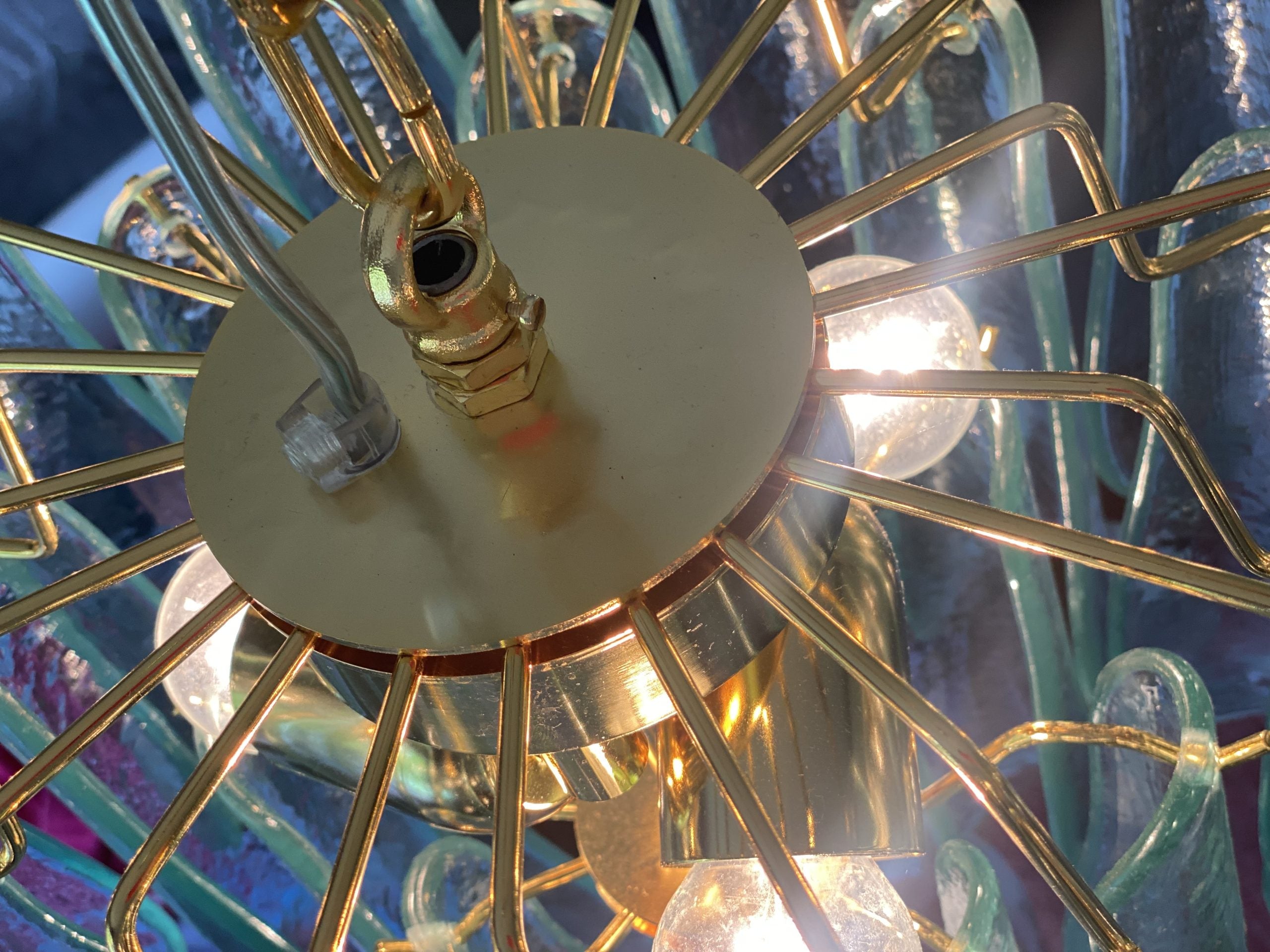 VORELLI Lecce Selle Murano Glass Circular Chandelier - Selle Murano Glass image 3