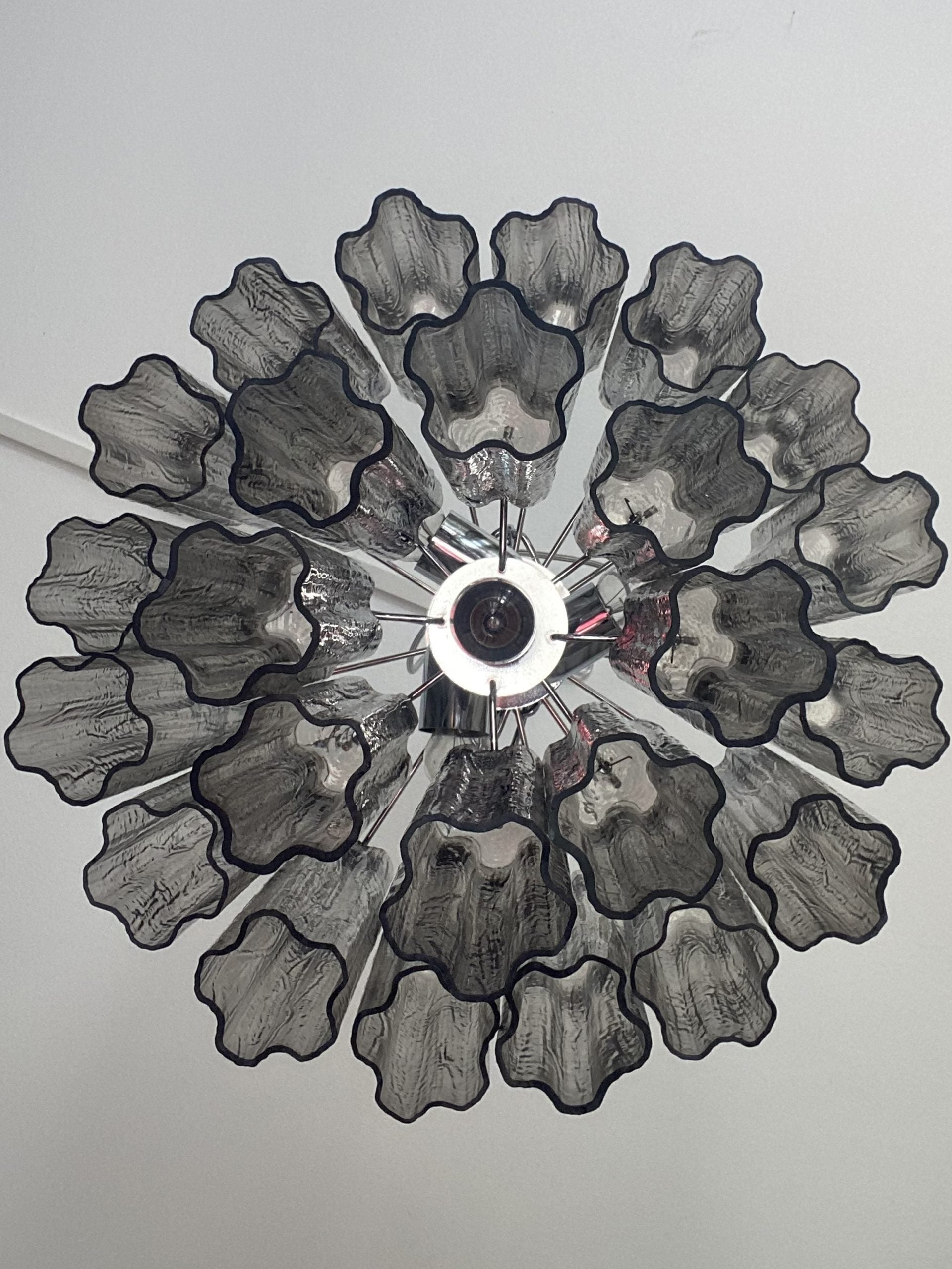VORELLI Renata Tronchi Murano Glass Circular Chandelier - Tronchi Murano Glass image 8