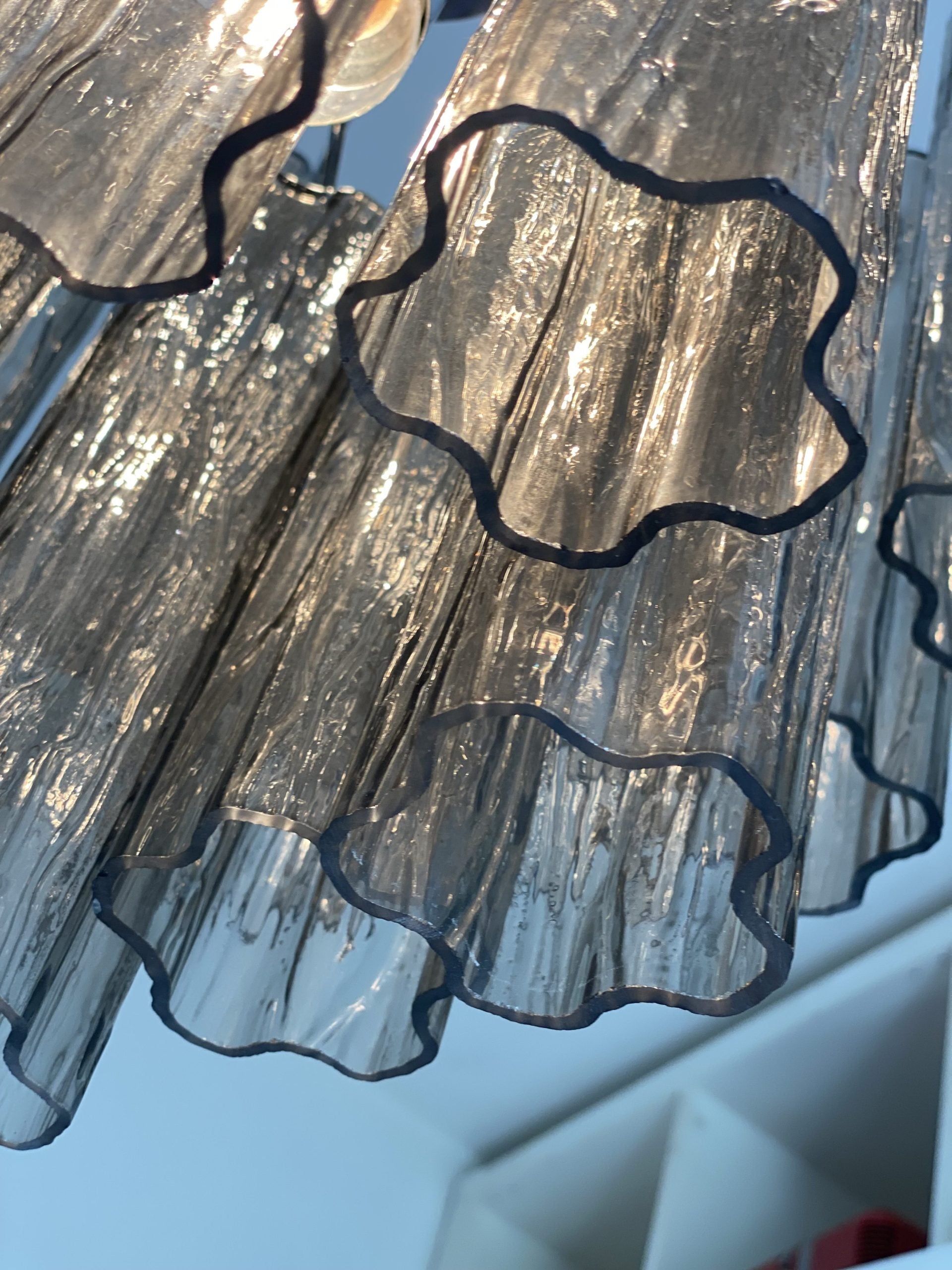 VORELLI Renata Tronchi Murano Glass Circular Chandelier - Tronchi Murano Glass image 6