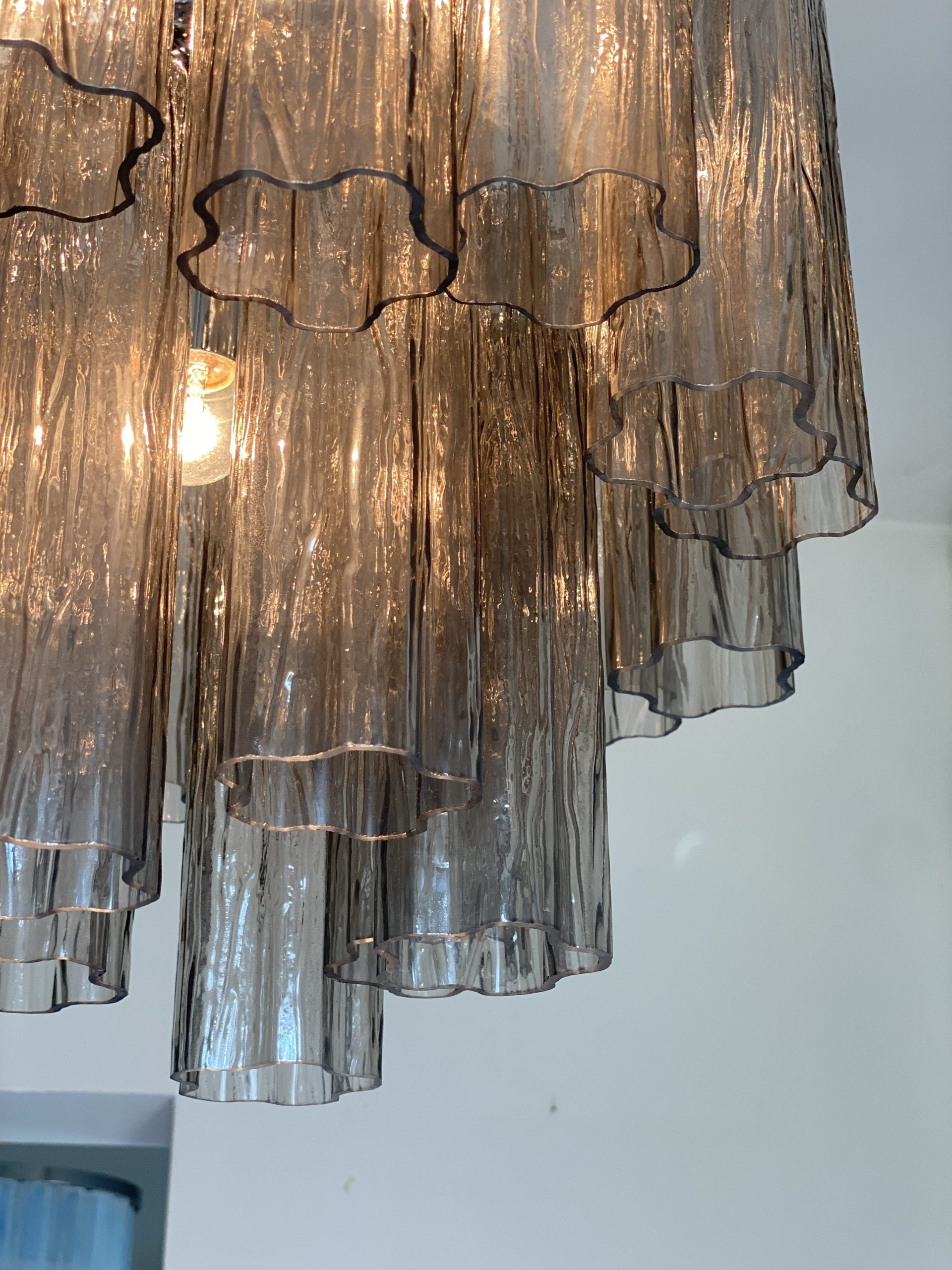 VORELLI Renata Tronchi Murano Glass Circular Chandelier - Tronchi Murano Glass image 5