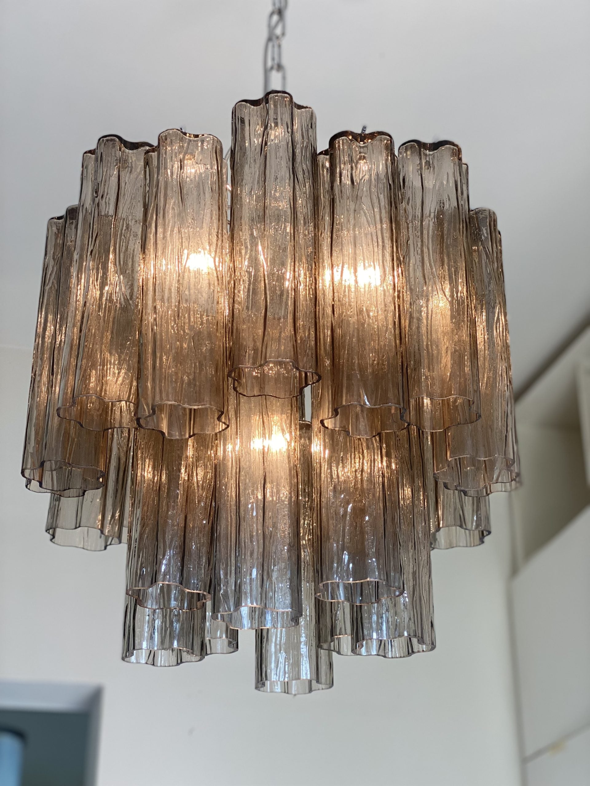 VORELLI Renata Tronchi Murano Glass Circular Chandelier - Tronchi Murano Glass image 4