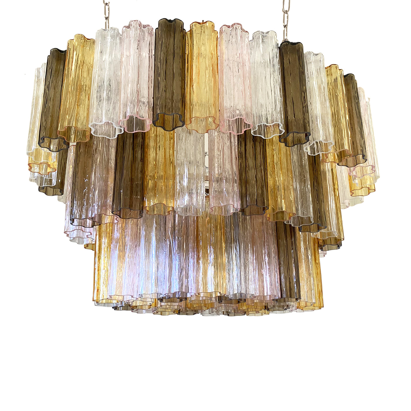 VORELLI Paolina Tronchi Murano Glass Rectangular Chandelier - Tronchi Murano Glass image 2