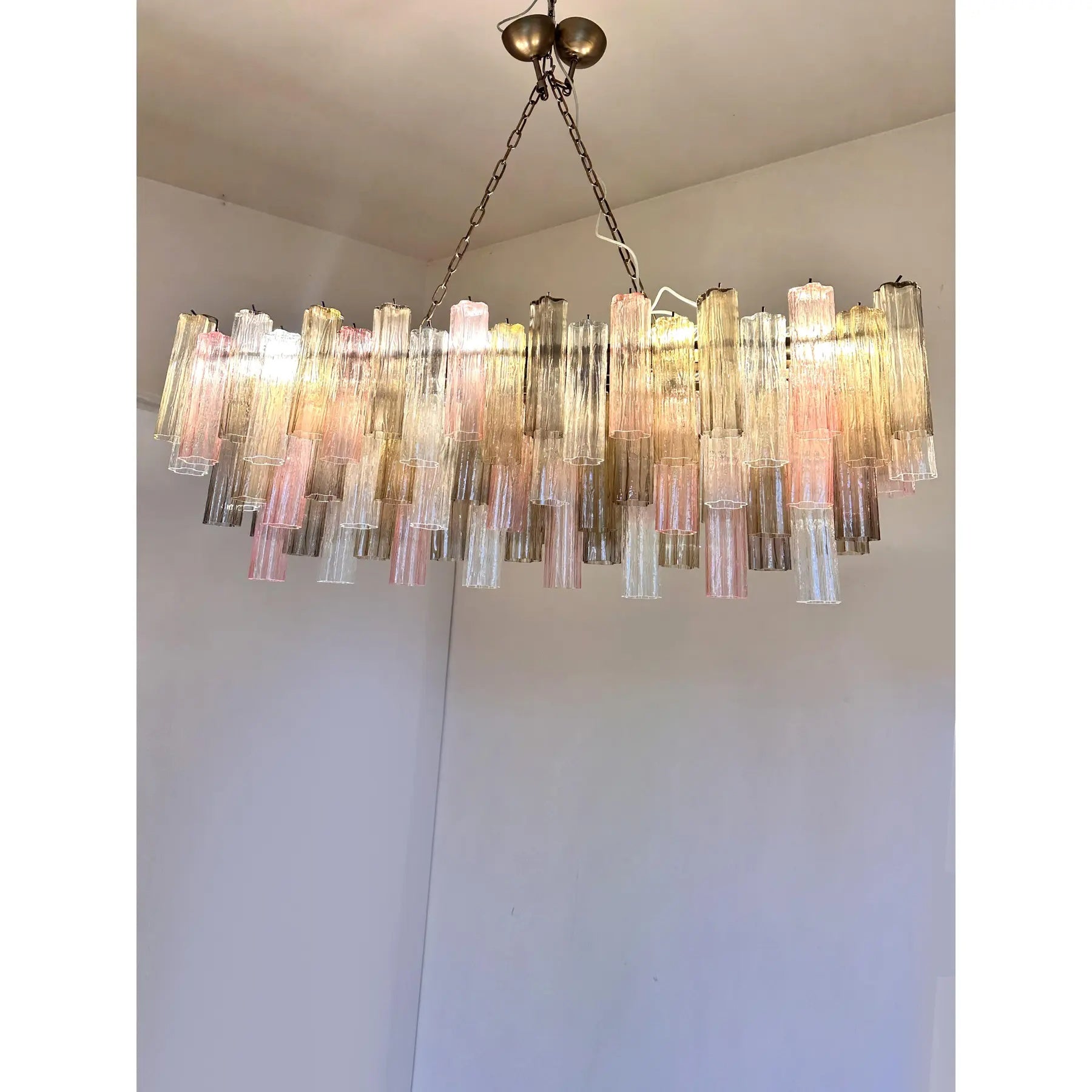 VORELLI Verona Tronchi Murano Glass Rectangular Chandelier - Tronchi Murano Glass image 5
