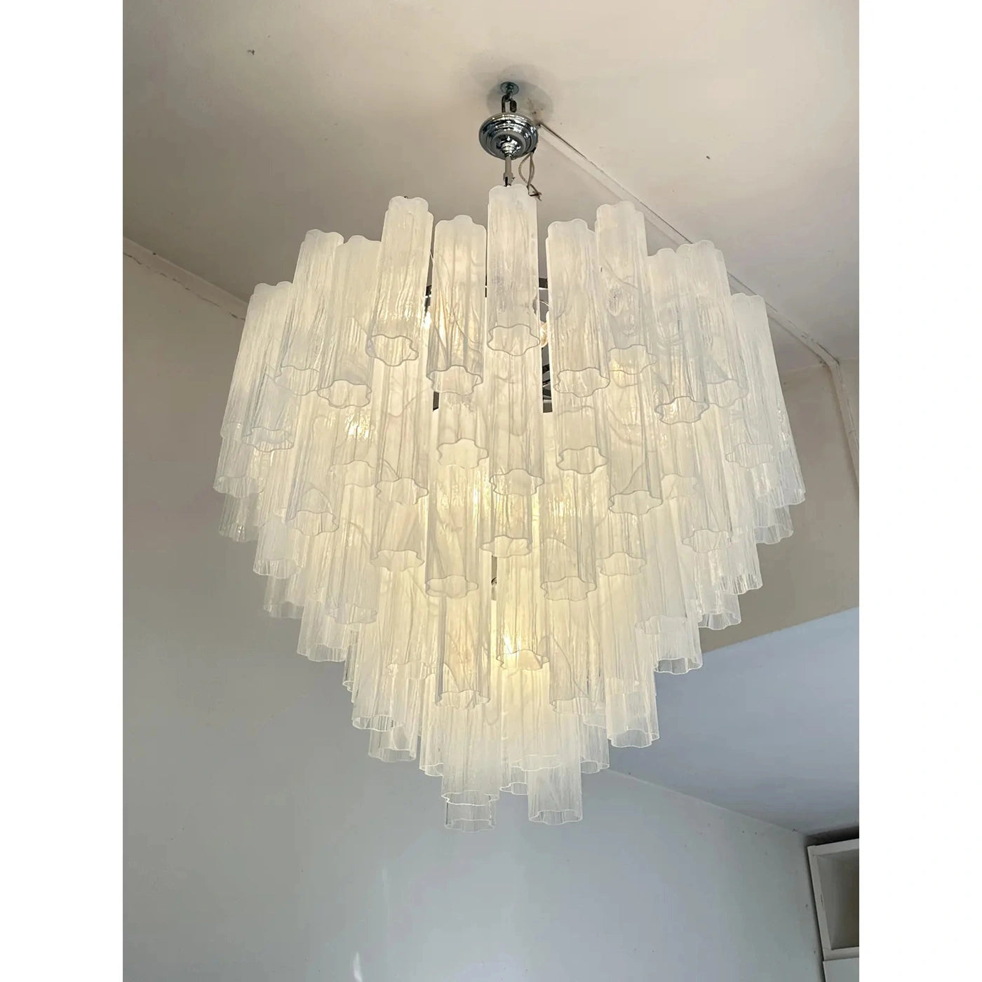 VORELLI Siena Tronchi Murano Glass Staircase Chandelier - Tronchi Murano Glass image 8