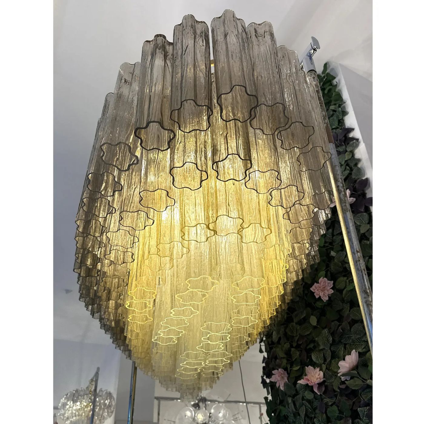 VORELLI Amalfi Tronchi Murano Glass Rectangular Chandelier - Tronchi Murano Glass image 5