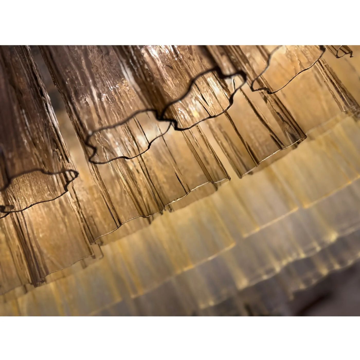 VORELLI Amalfi Tronchi Murano Glass Rectangular Chandelier - Tronchi Murano Glass image 4