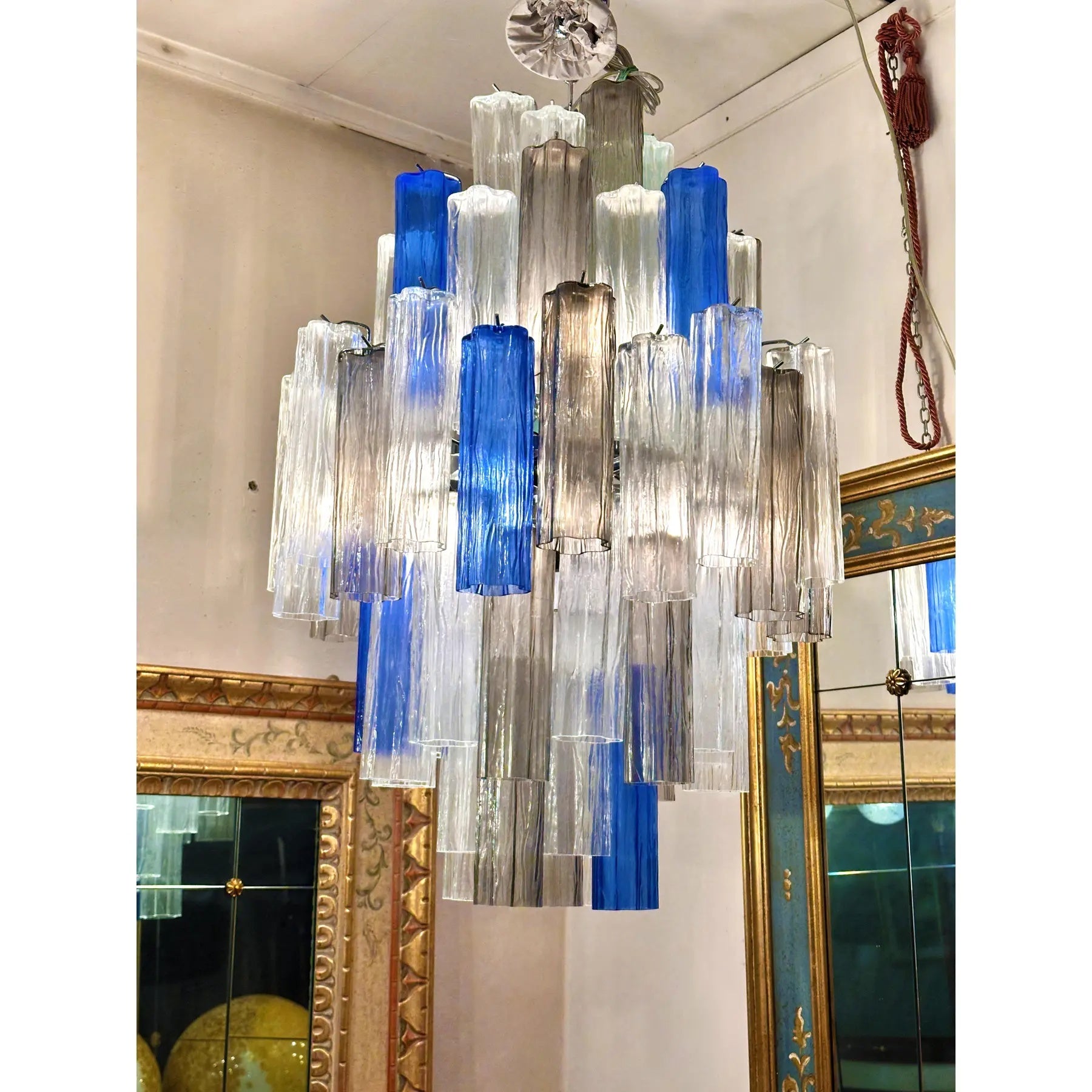 VORELLI Vicenza Tronchi Murano Glass Circular Chandelier - Tronchi Murano Glass image 5