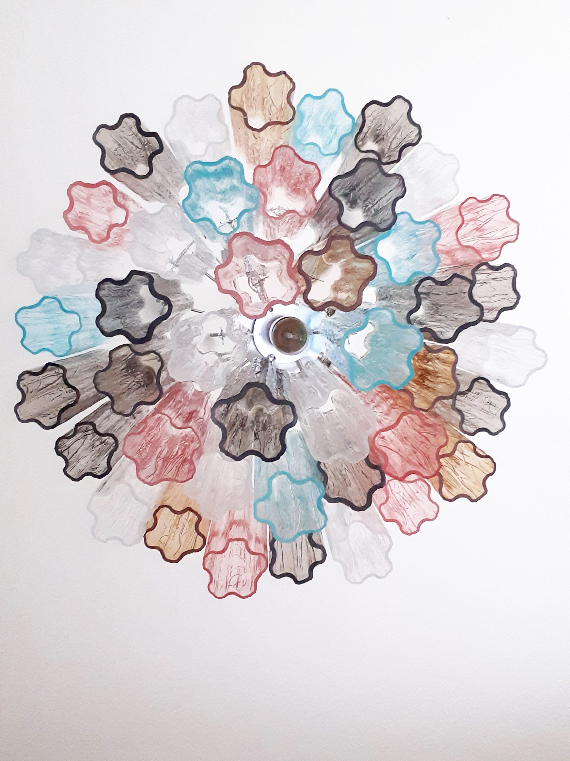 VORELLI Liliana Tronchi Murano Glass Circular Chandelier - Tronchi Murano Glass image 3