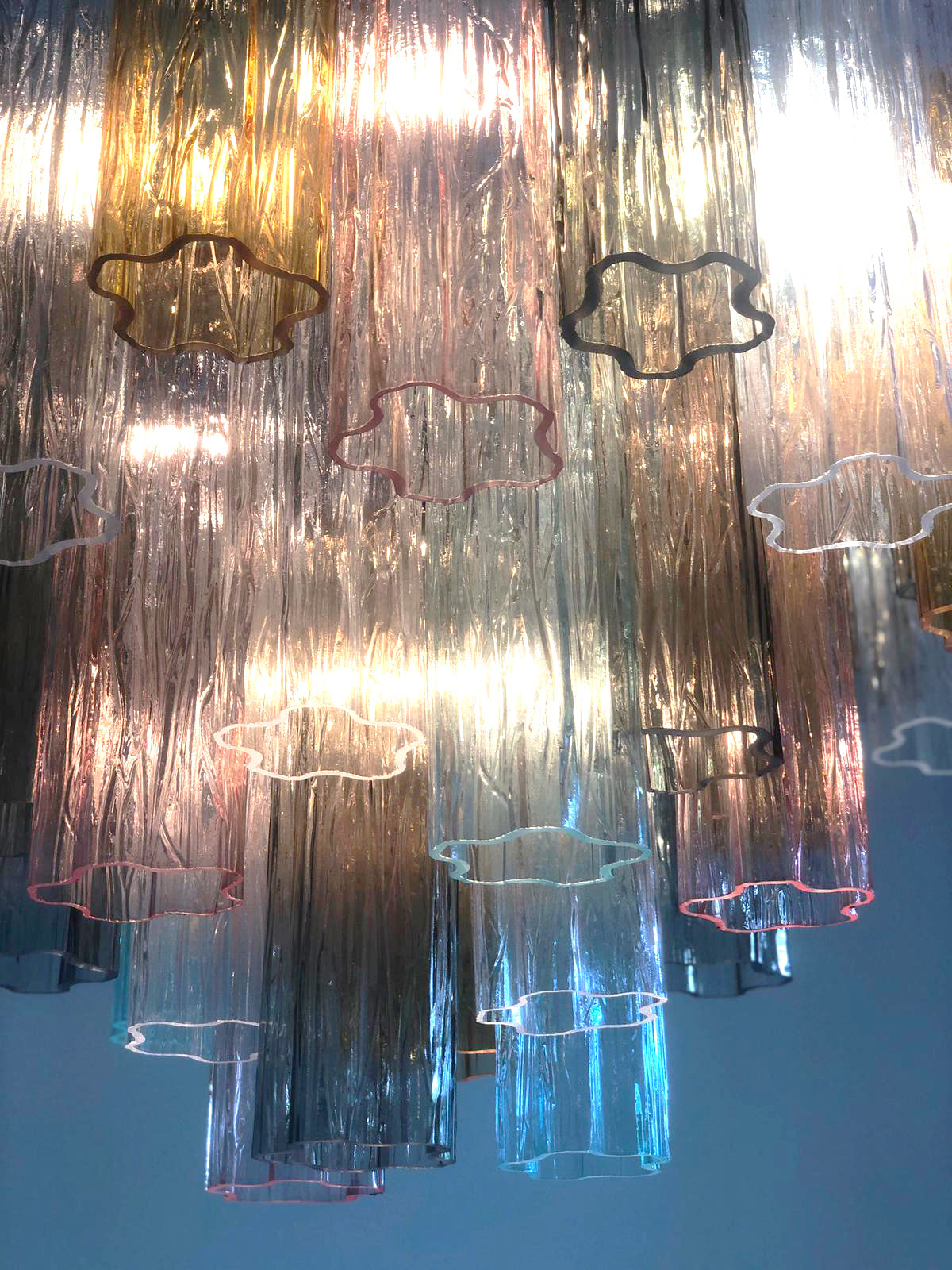 VORELLI Liliana Tronchi Murano Glass Circular Chandelier - Tronchi Murano Glass image 6