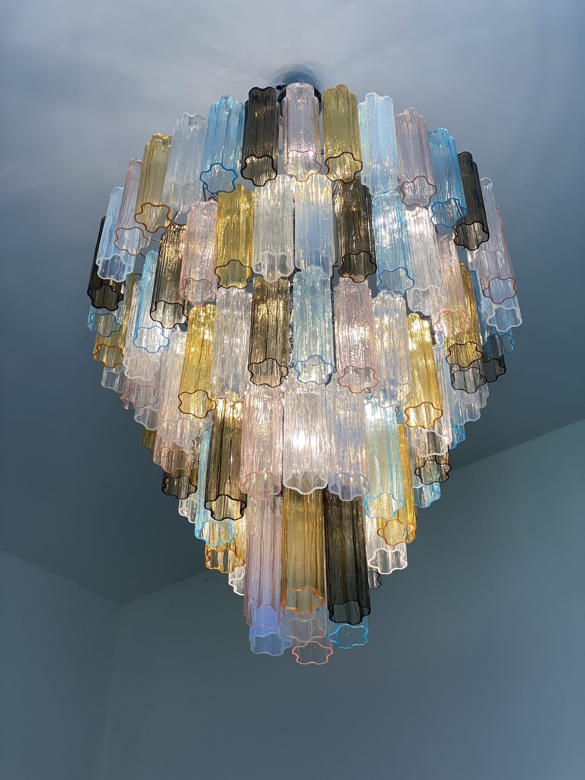 VORELLI Emiliana Tronchi Murano Glass Staircase Chandelier - Tronchi Murano Glass image 7