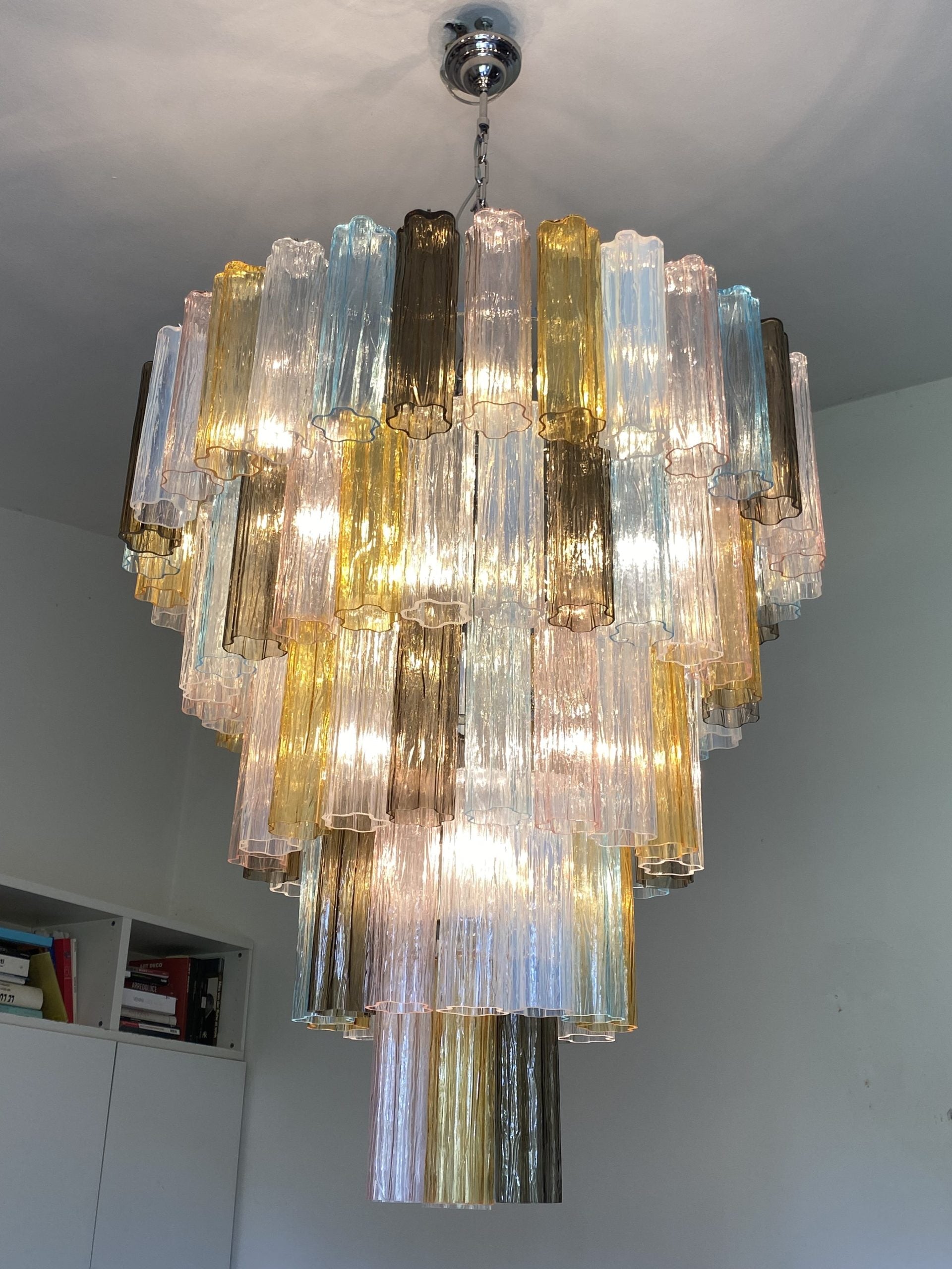 VORELLI Emiliana Tronchi Murano Glass Staircase Chandelier - Tronchi Murano Glass image 5