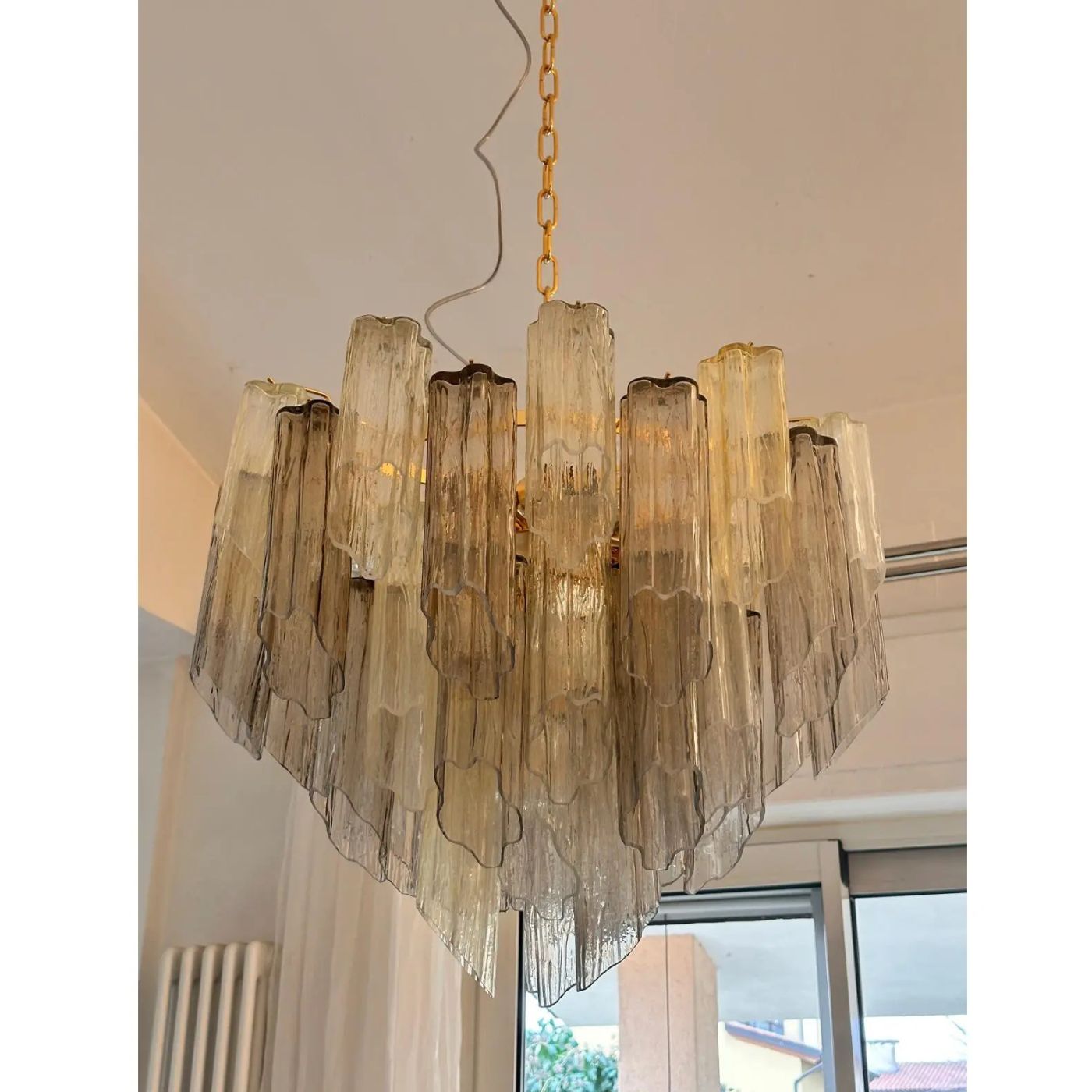 VORELLI Altino Tronchi Murano Glass Staircase Chandelier - Tronchi Murano Glass image 5