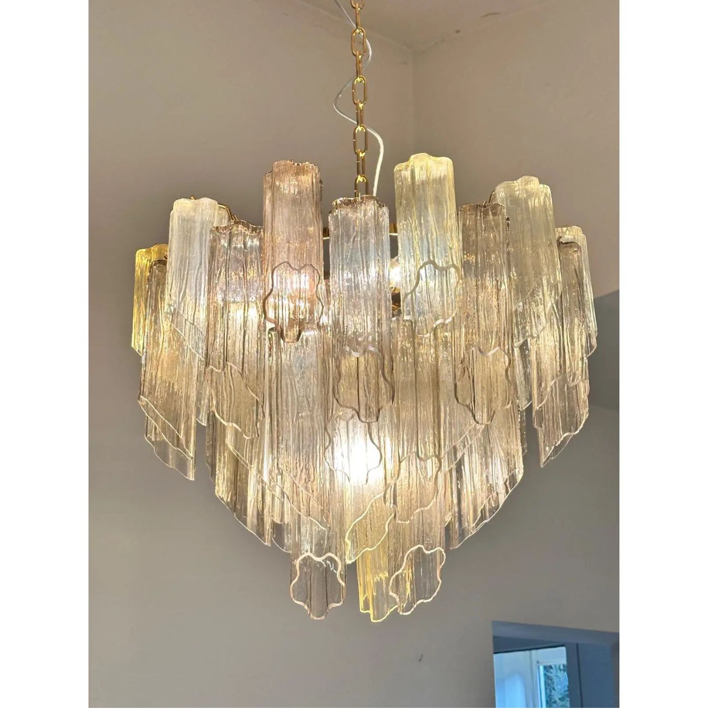 VORELLI Altino Tronchi Murano Glass Staircase Chandelier - Tronchi Murano Glass image 3
