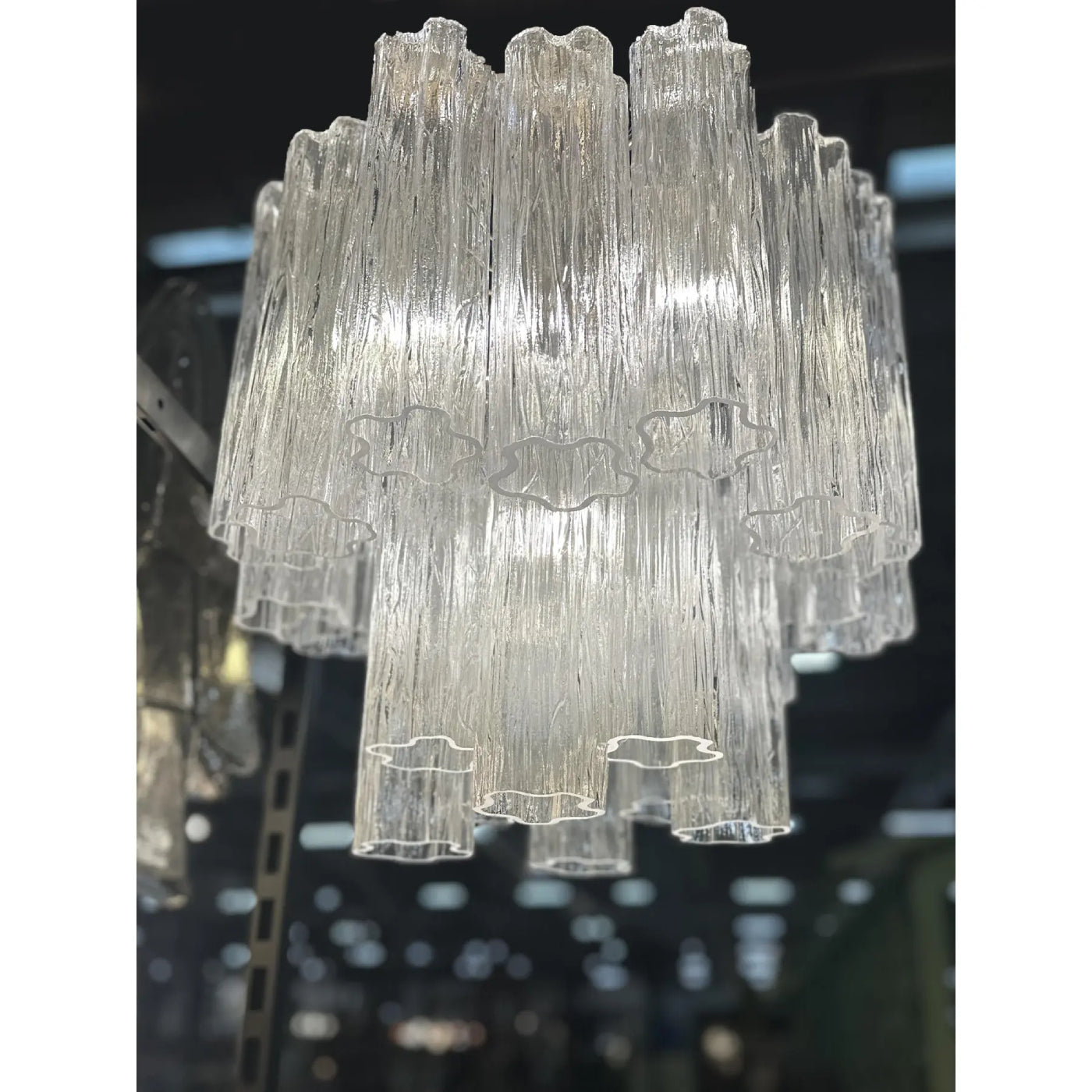 VORELLI Mestre Tronchi Murano Glass Circular Chandelier - Tronchi Murano Glass image 5