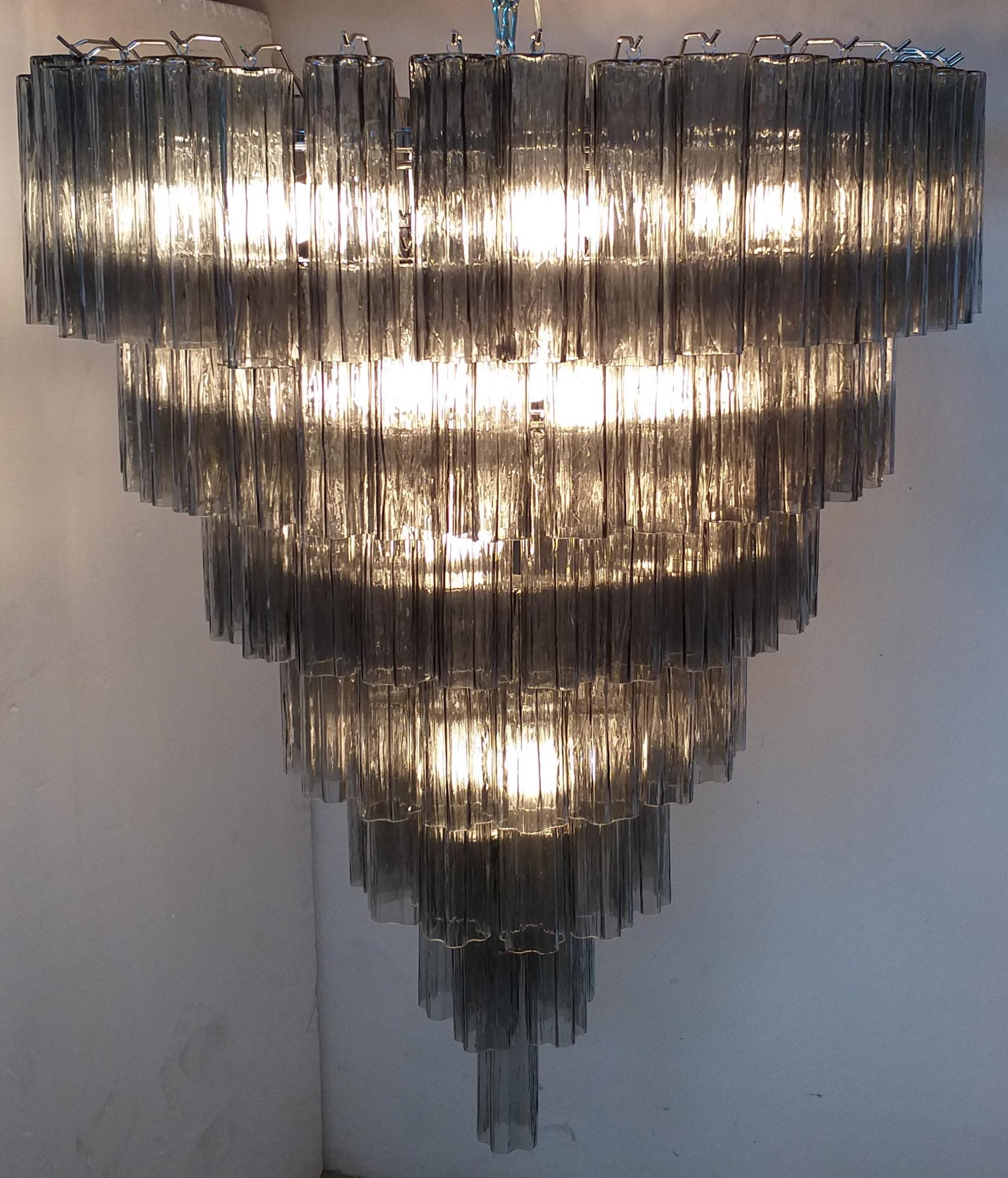 VORELLI Piera Tronchi Murano Glass Staircase Chandelier - Tronchi Murano Glass image 3