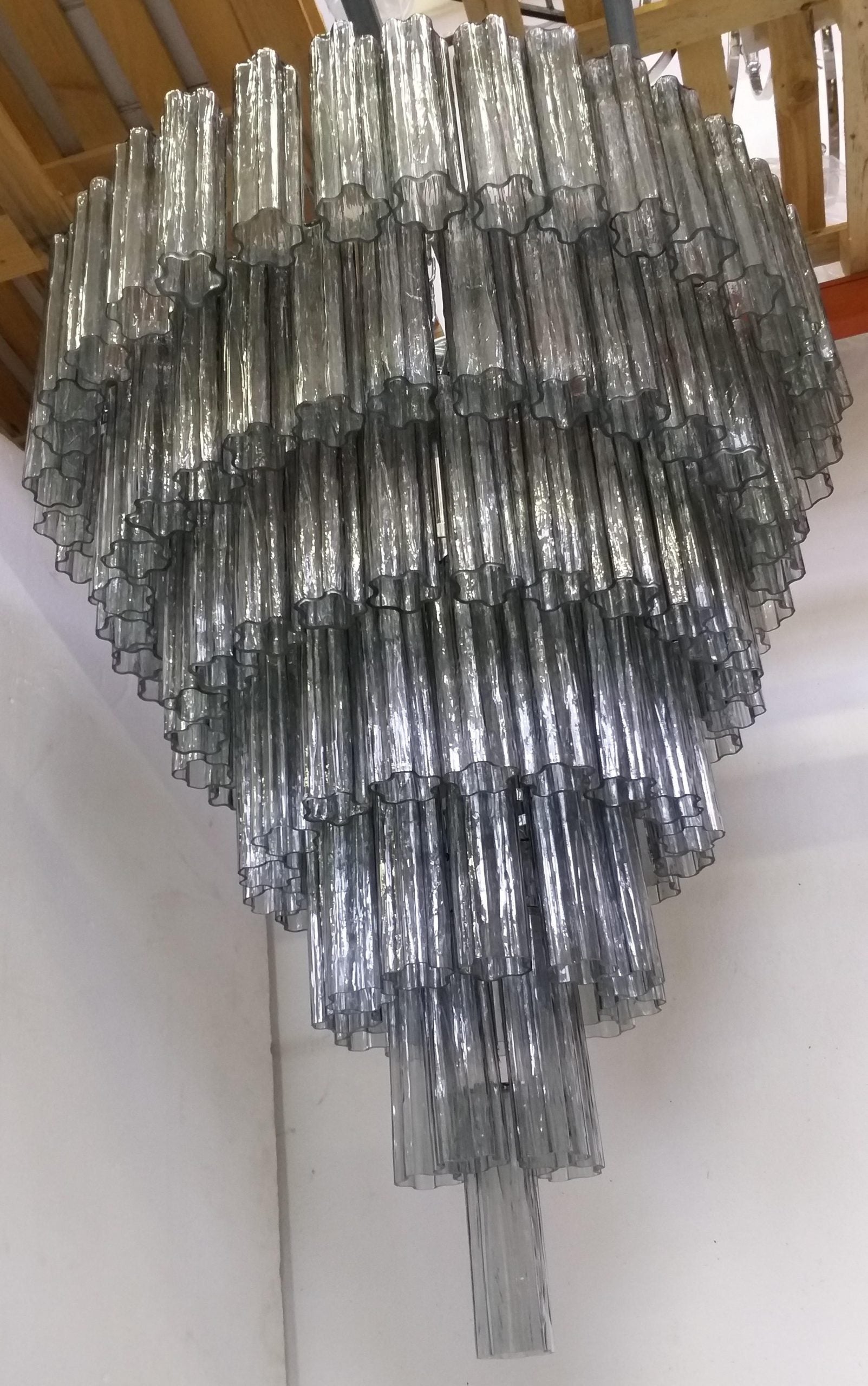 VORELLI Piera Tronchi Murano Glass Staircase Chandelier - Tronchi Murano Glass image 6