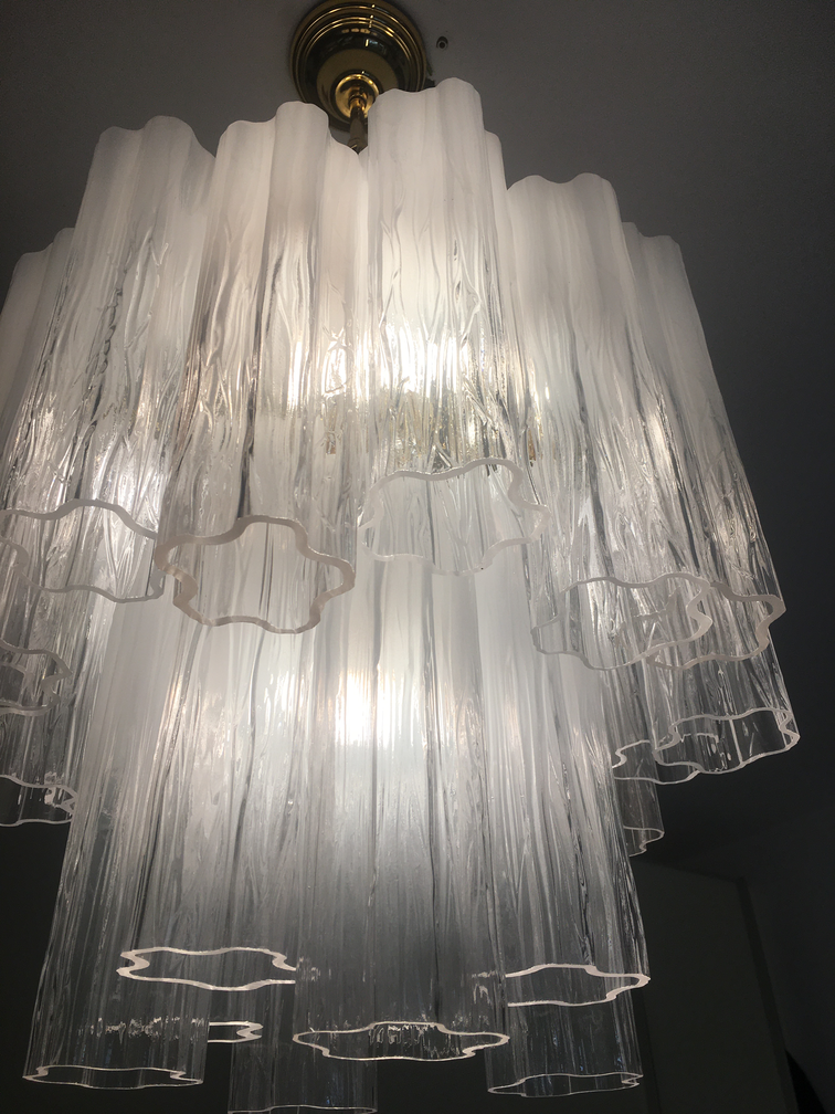 VORELLI Alba Tronchi Murano Glass Circular Chandelier - Tronchi Murano Glass image 5