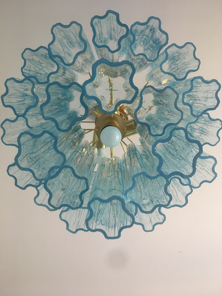 VORELLI Rosabella Tronchi Murano Glass Circular Chandelier - Tronchi Murano Glass image 8